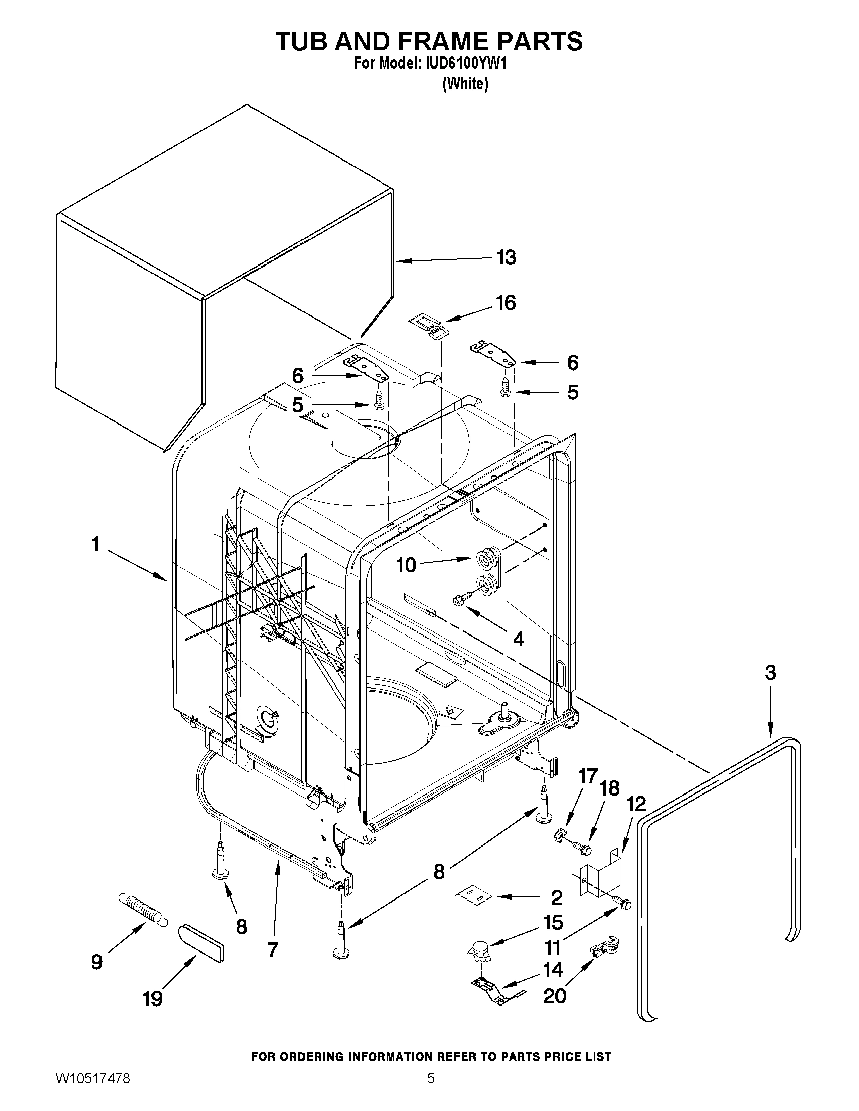 05 - TUB AND FRAME PARTS