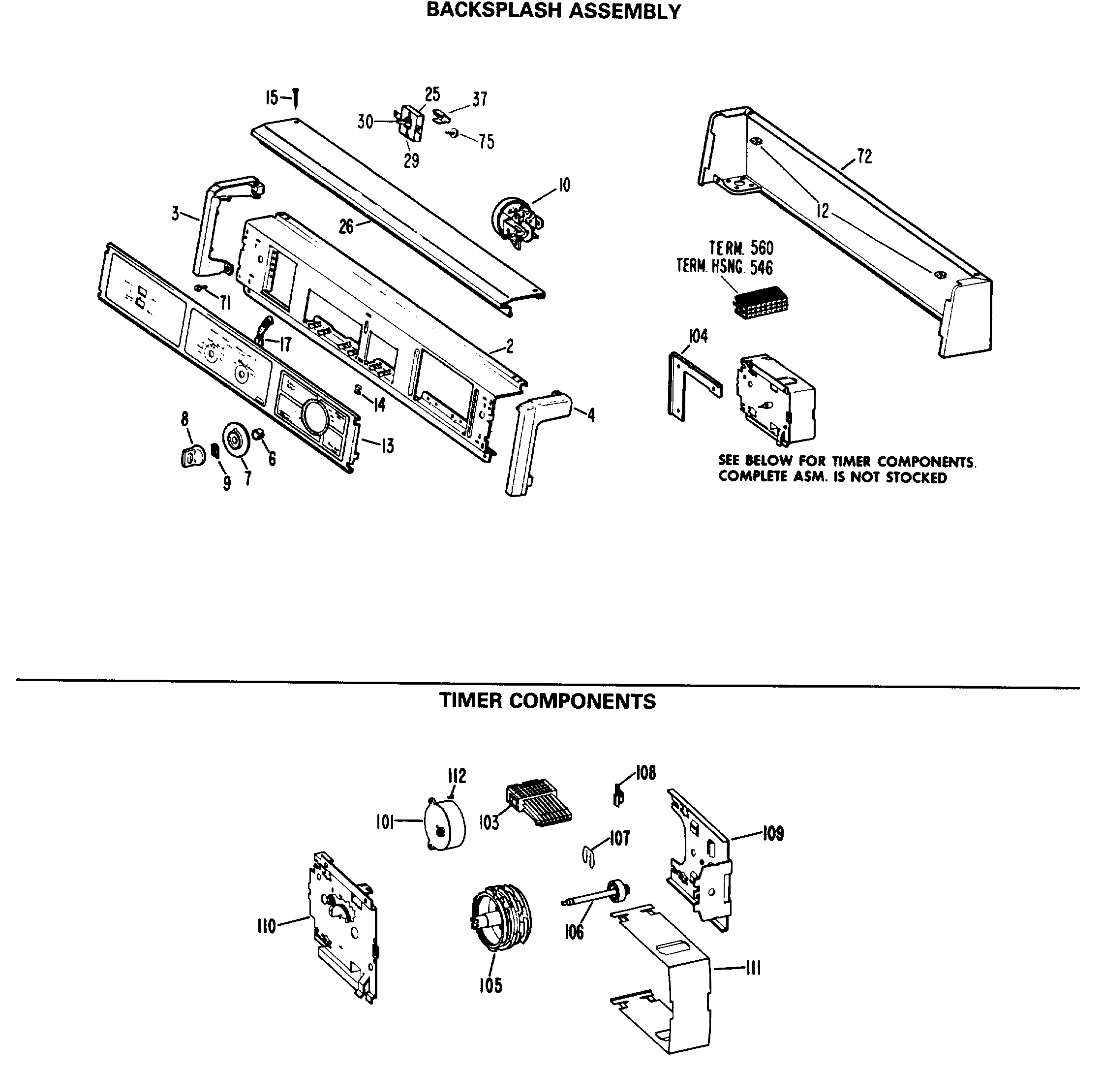 BACKSPLASH ASSEMBLY