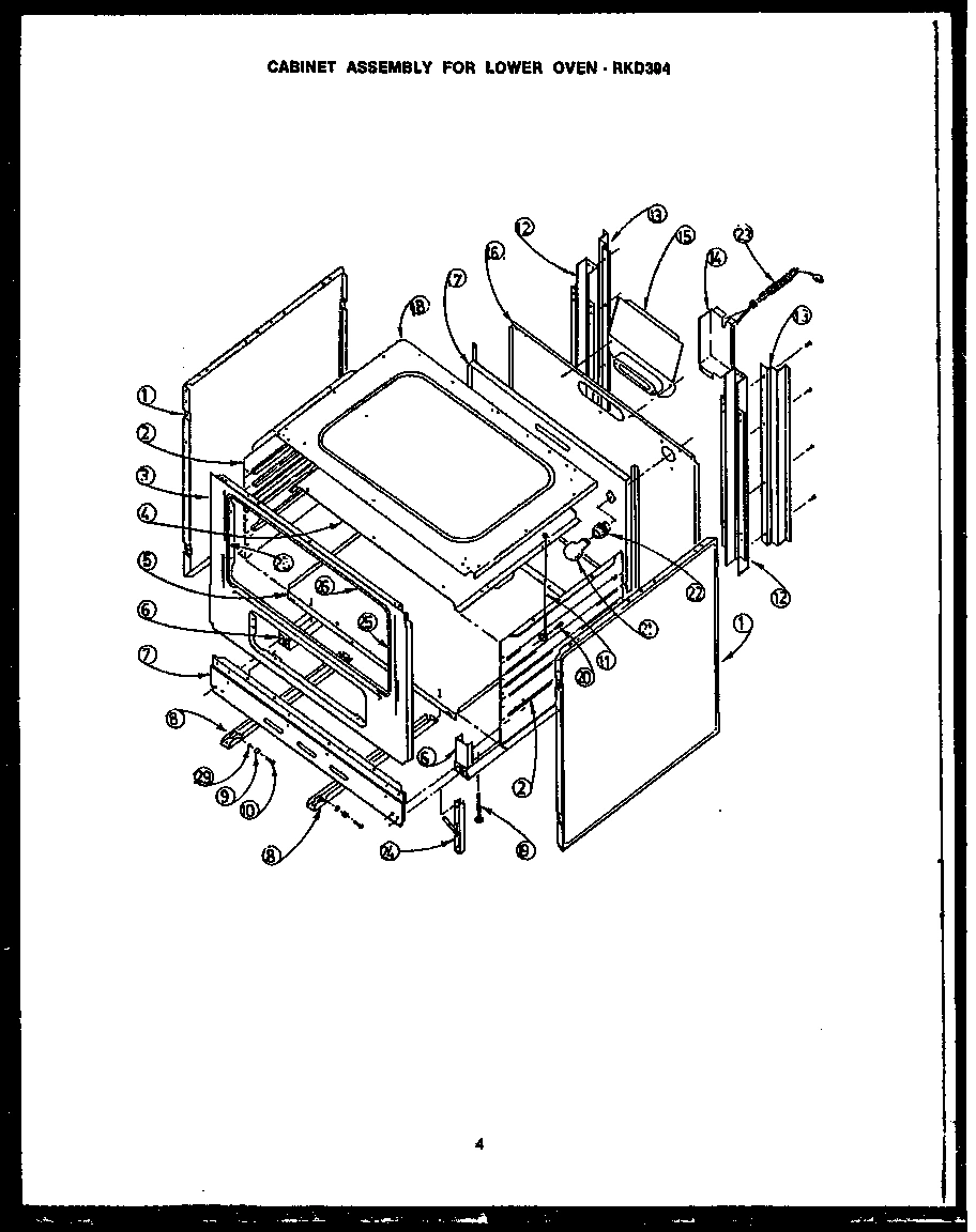 01 - CABINET ASSY FOR LOWER OVEN