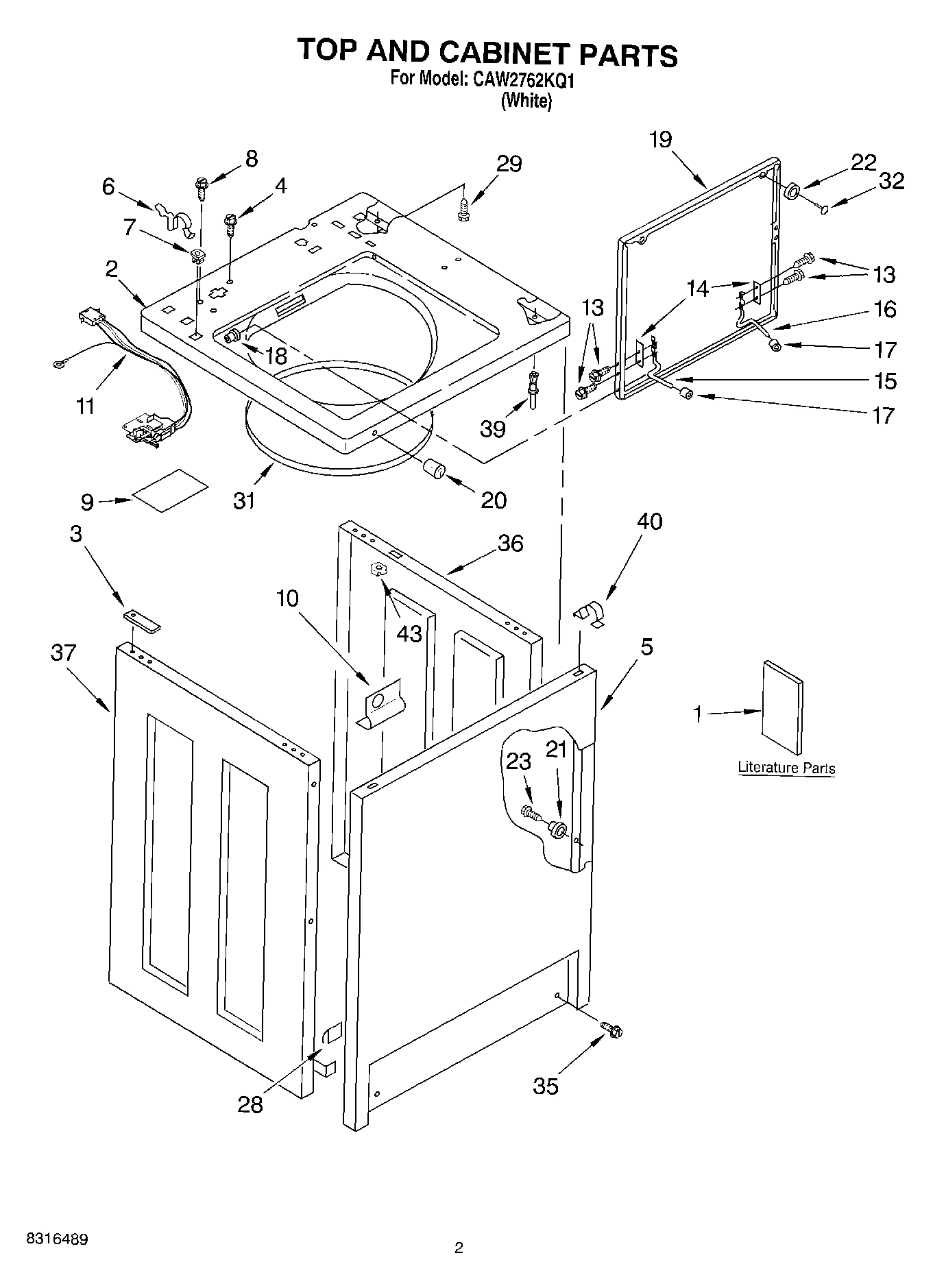 01 - TOP AND CABINET PARTS