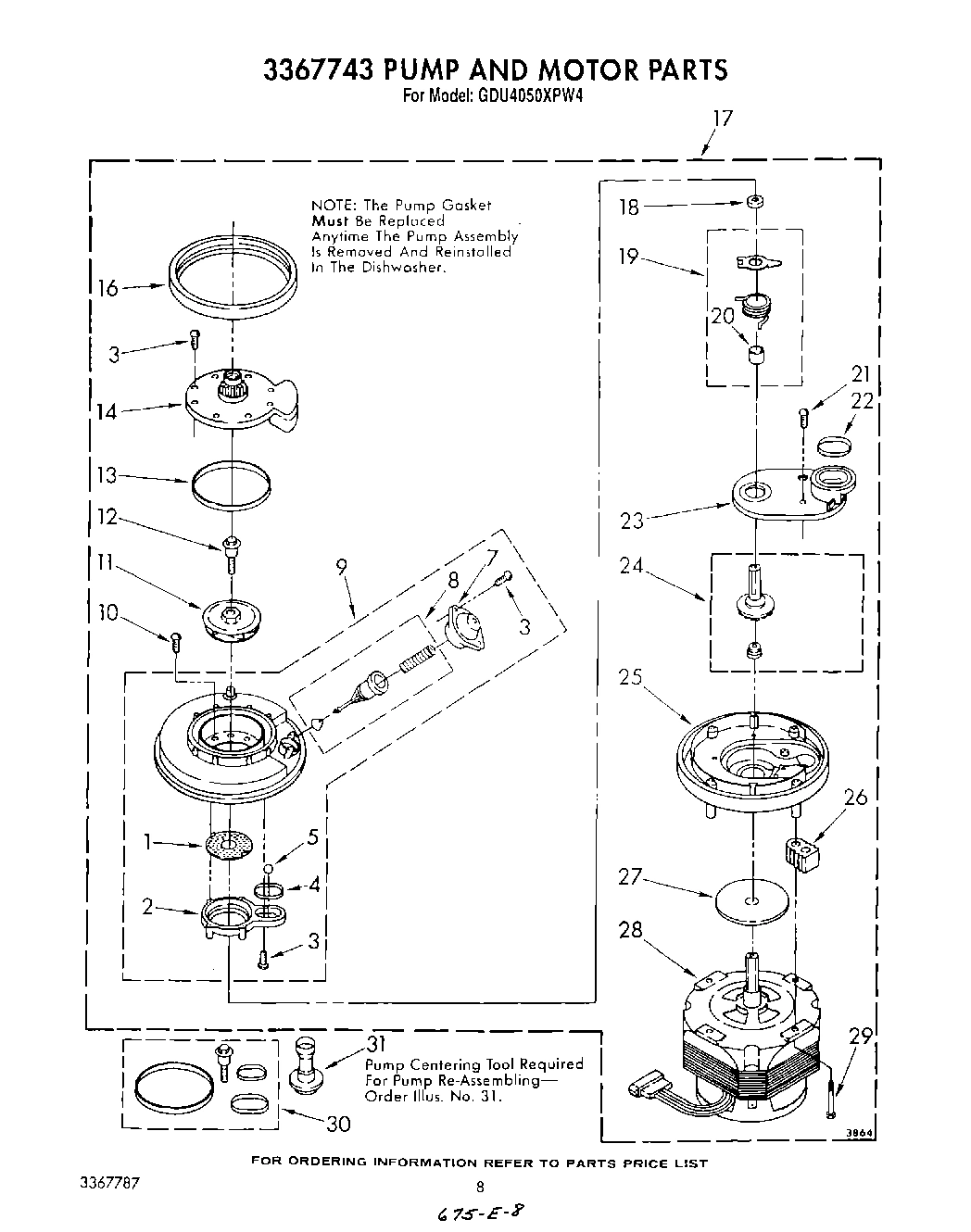 06 - 3367743 PUMP AND MOTOR