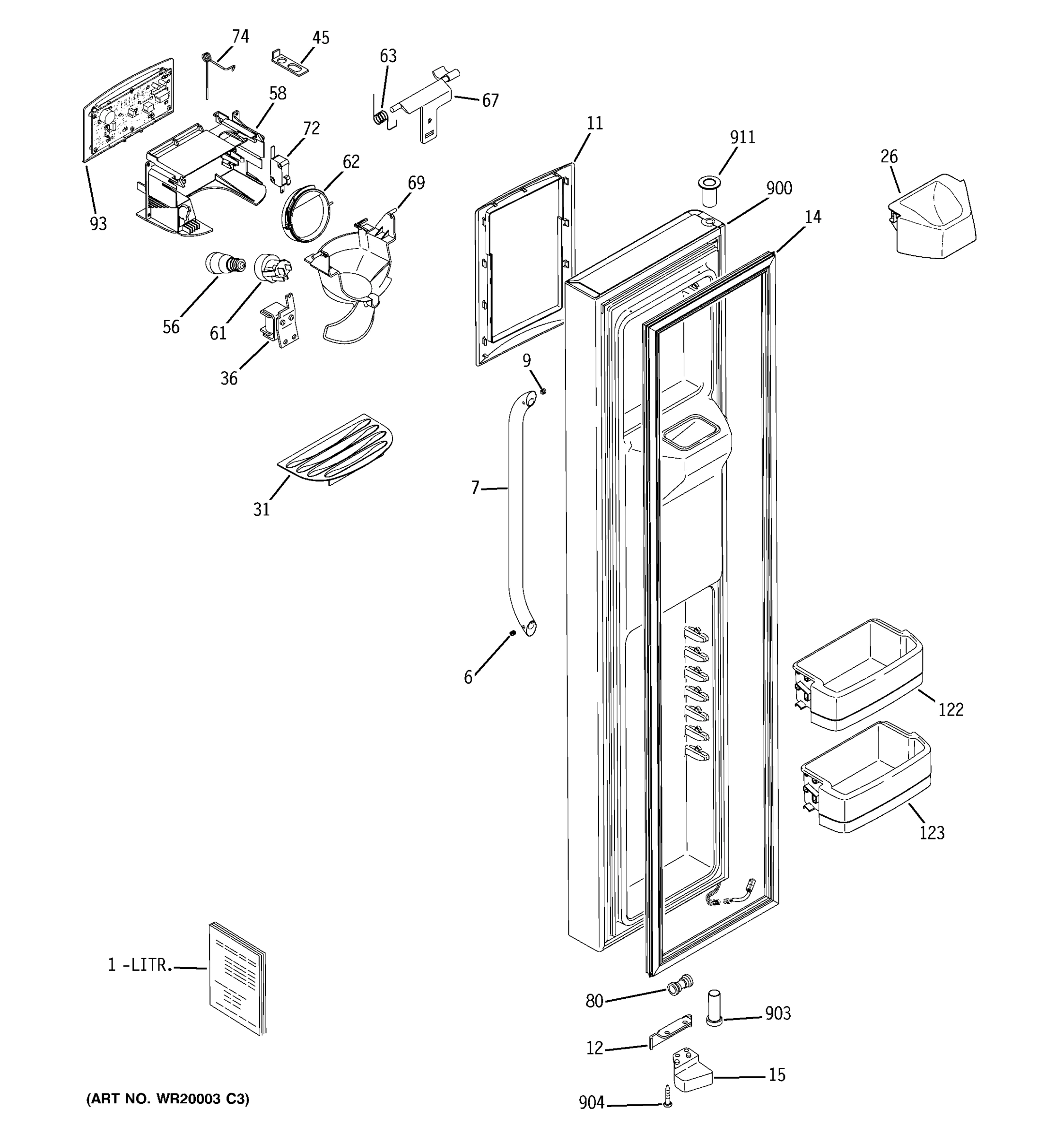 FREEZER DOOR