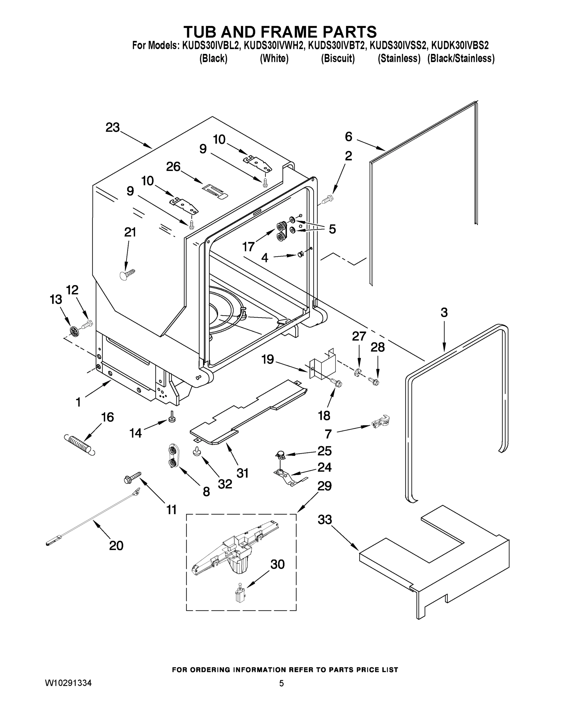 05 - TUB AND FRAME PARTS