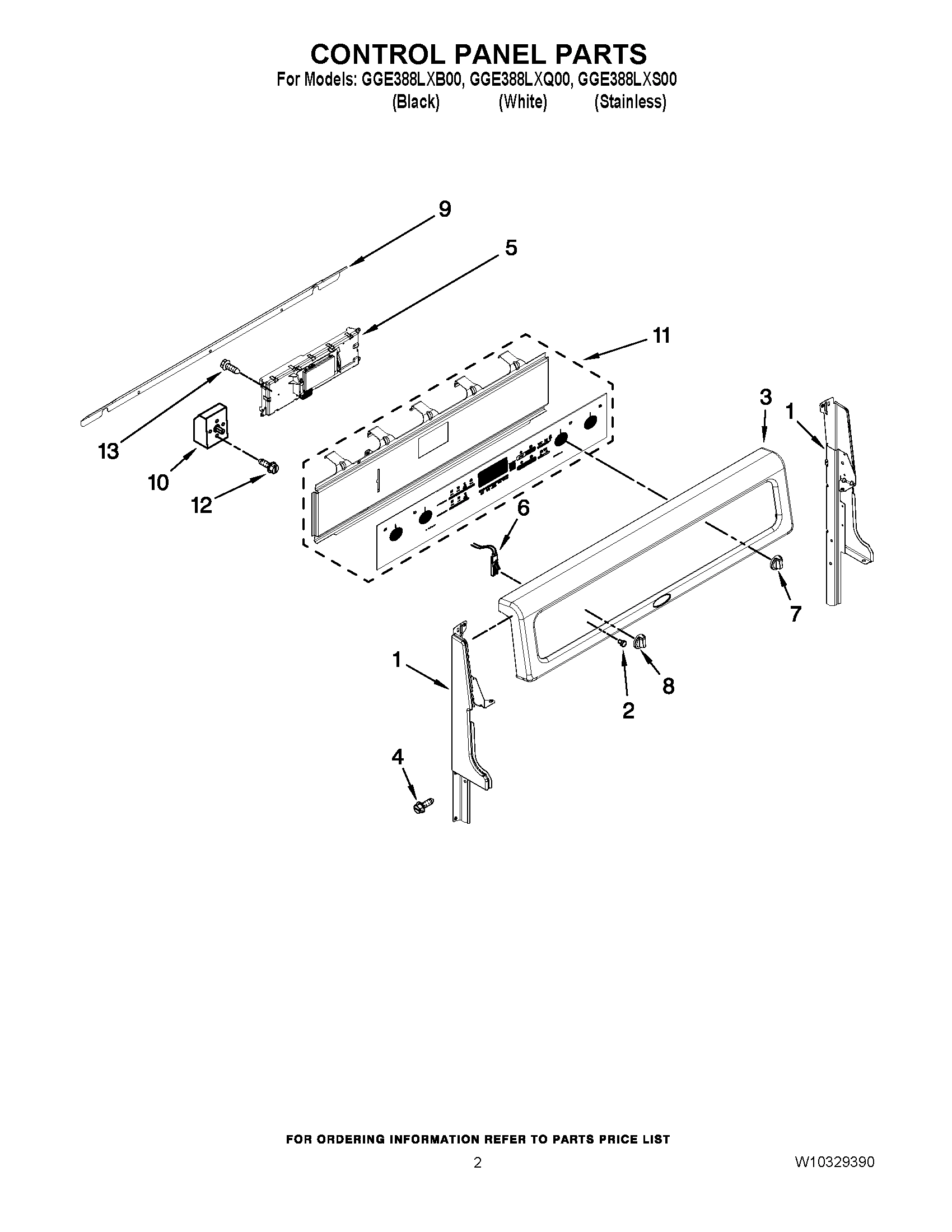 02 - CONTROL PANEL PARTS