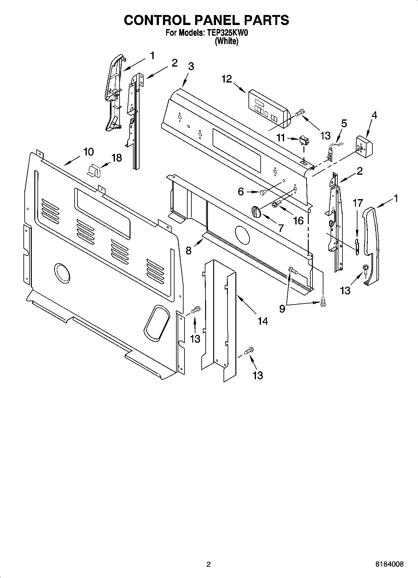 02 - CONTROL PANEL PARTS