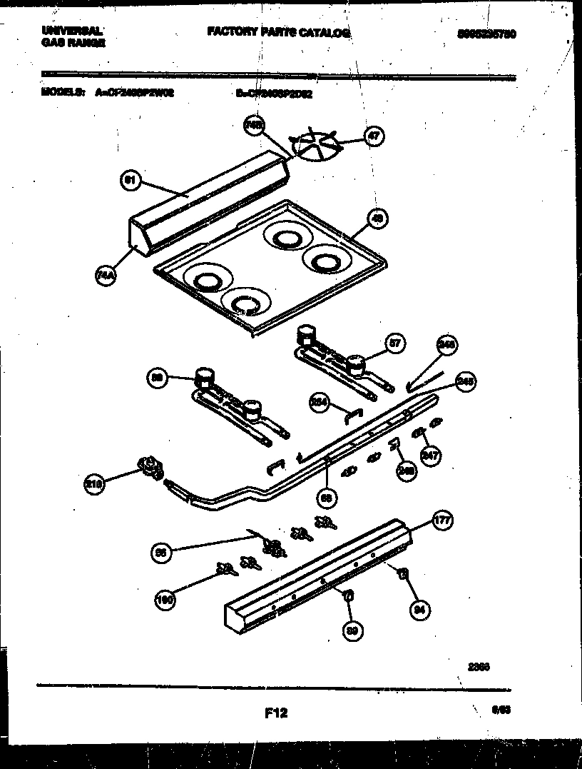 02 - BACKGUARD, COOKTOP AND BURNER PARTS
