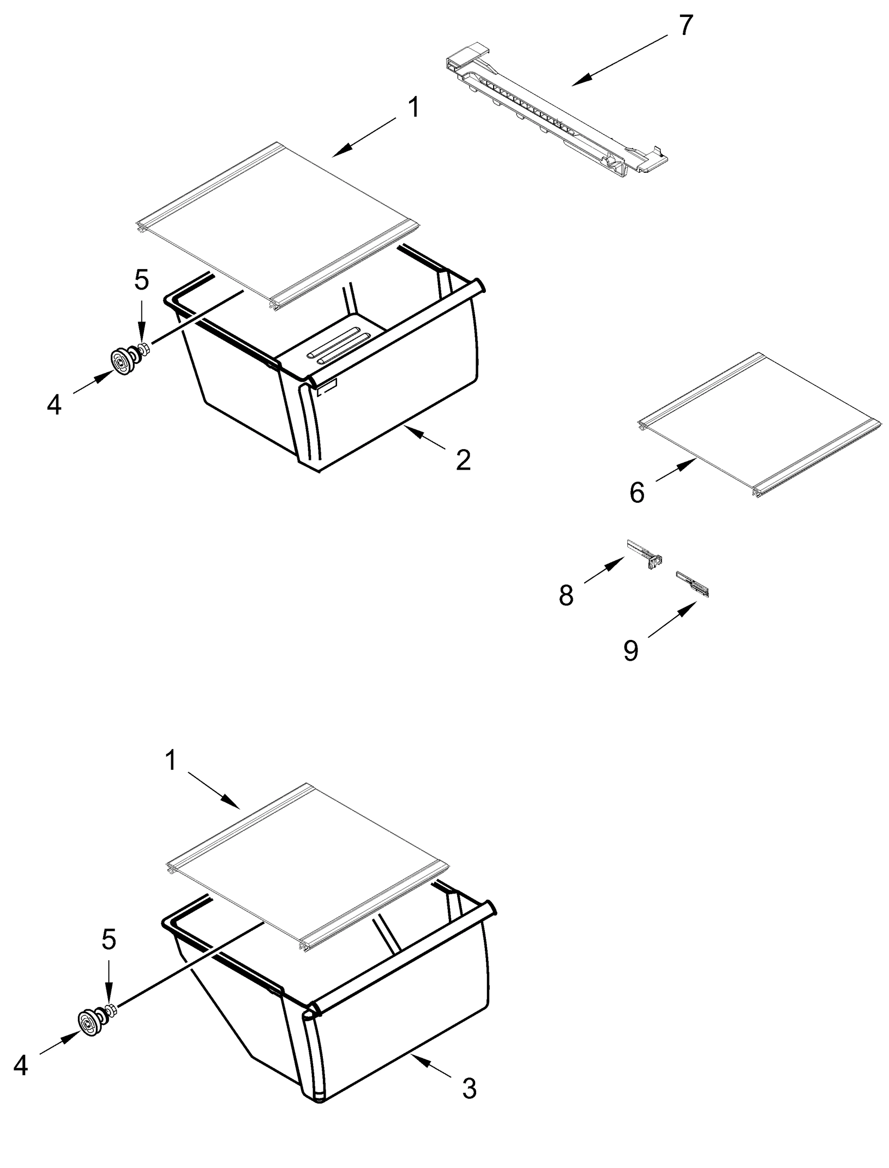 REFRIGERATOR SHELF PARTS