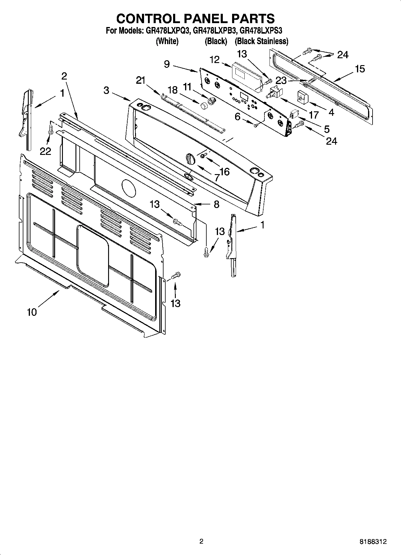 02 - CONTROL PANEL PARTS