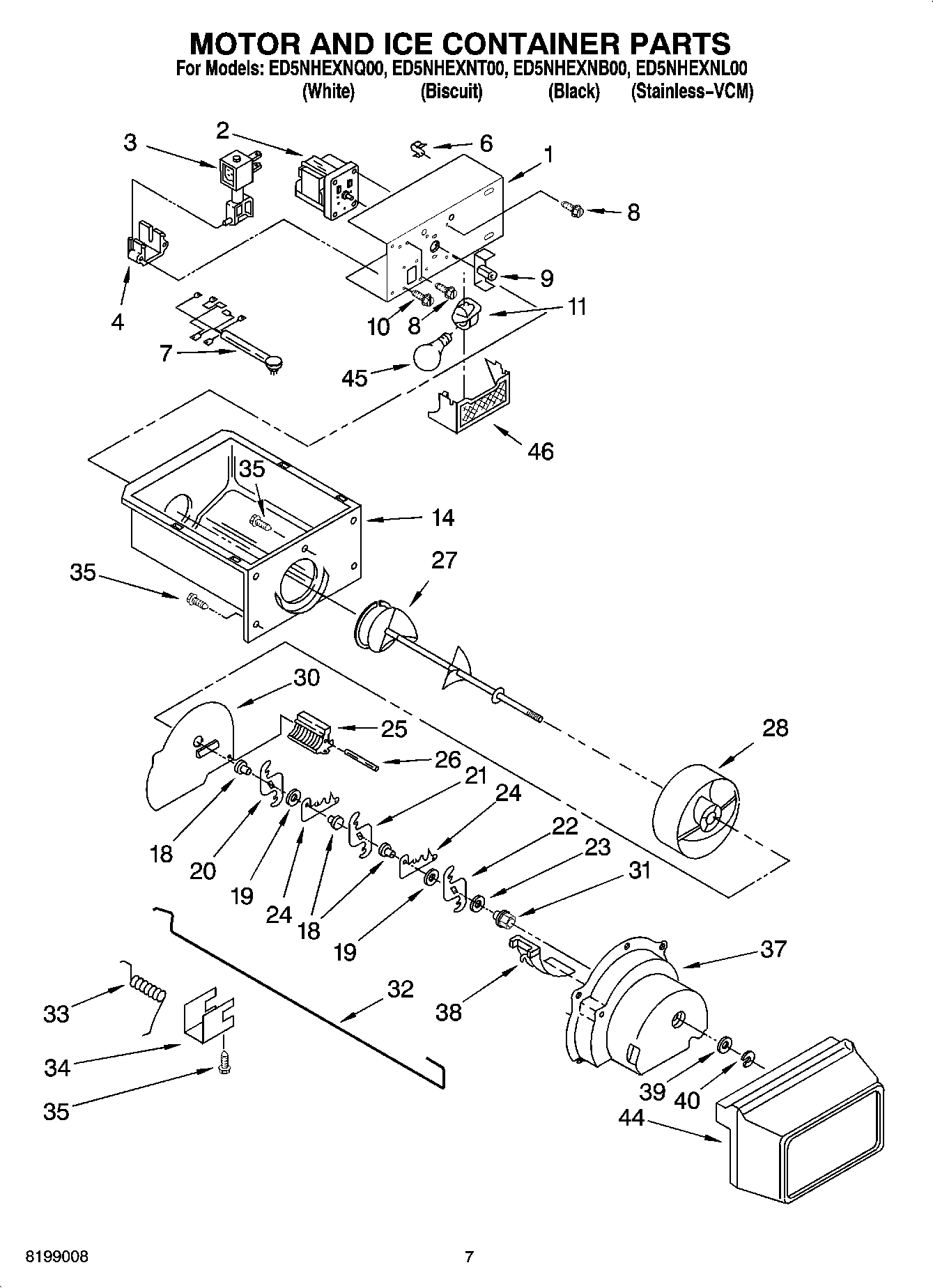 05 - MOTOR AND ICE CONTAINER PARTS