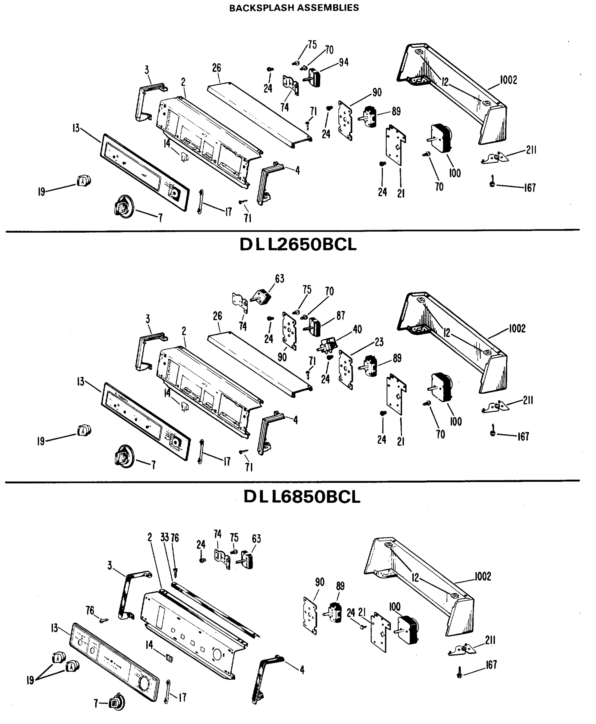 BACKSPLASH ASSEMBLIES