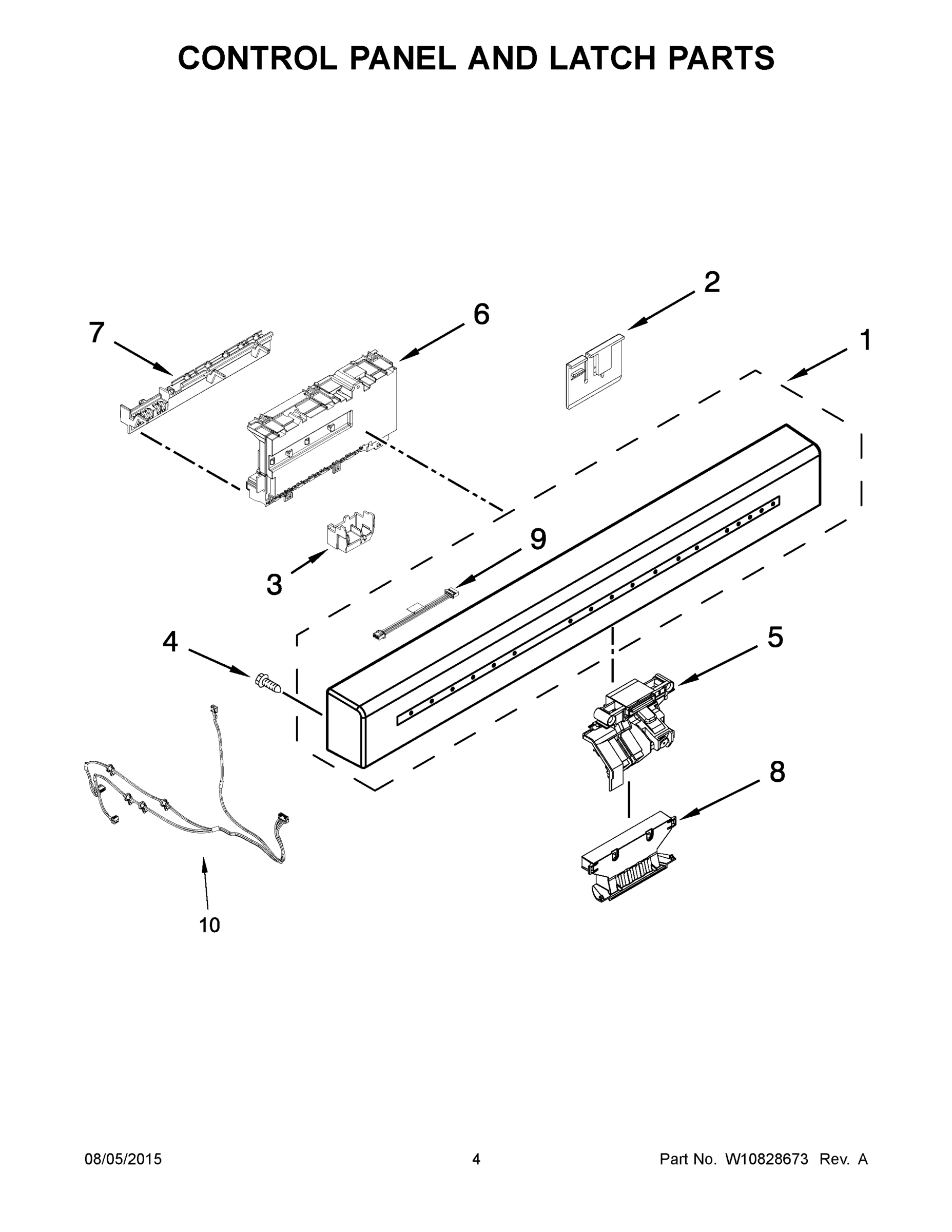 03 - CONTROL PANEL AND LATCH PARTS