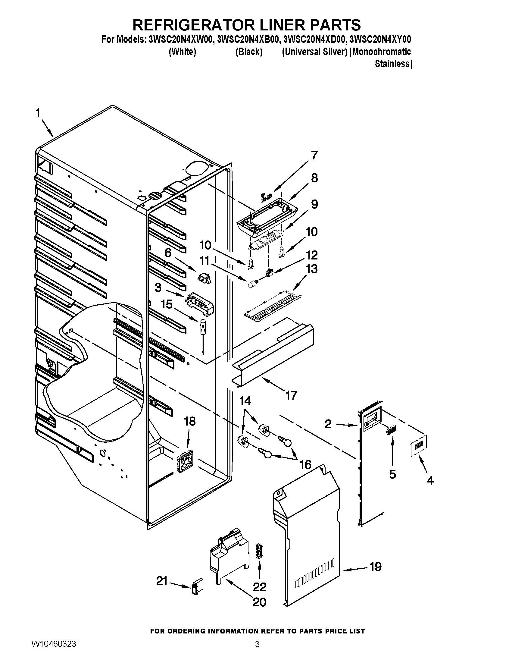 02 - REFRIGERATOR LINER PARTS