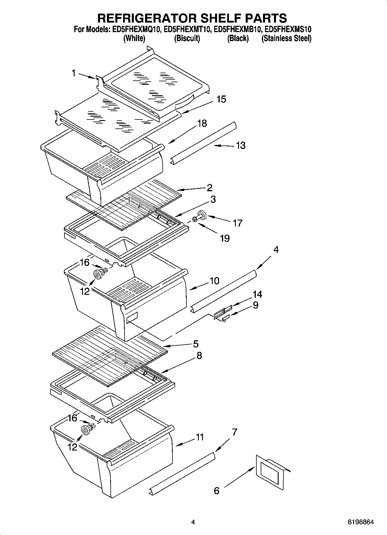 03 - REFRIGERATOR SHELF PARTS
