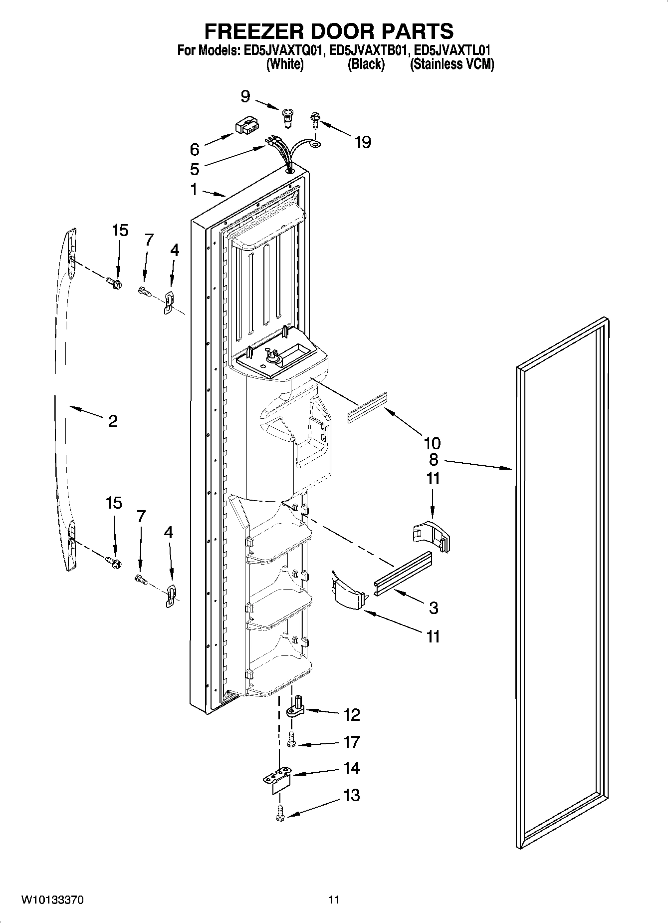 07 - FREEZER DOOR PARTS