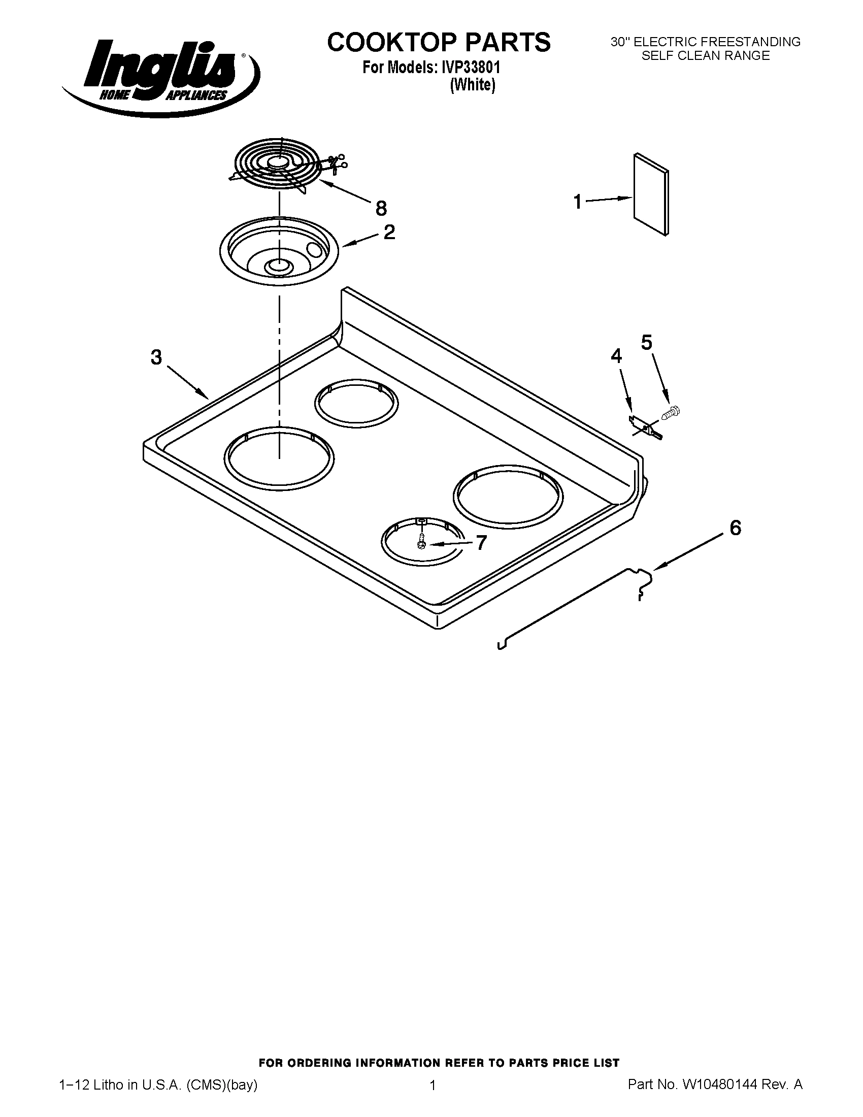 01 - COOKTOP PARTS