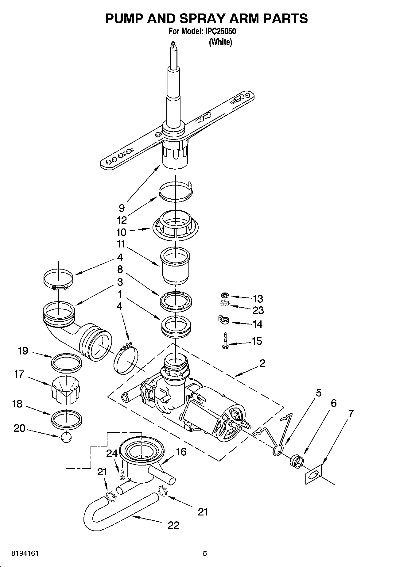 04 - PUMP AND SPRAY ARM PARTS