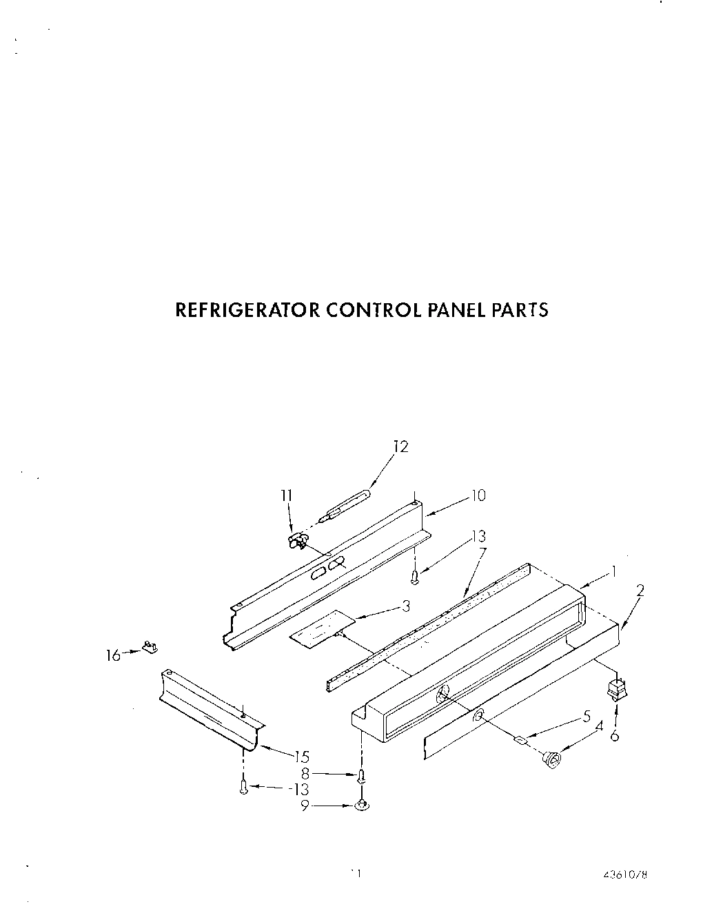 10 - REFRIGERATOR CONTROL PANEL