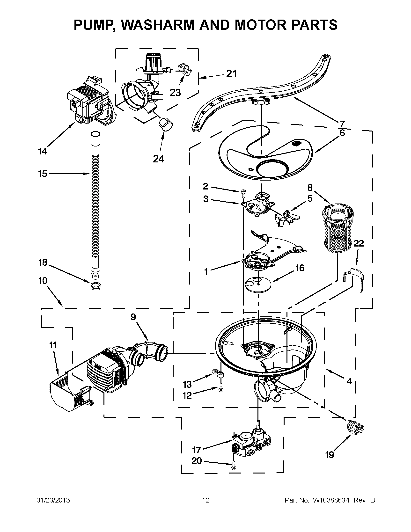 06 - PUMP, WASHARM AND MOTOR PARTS