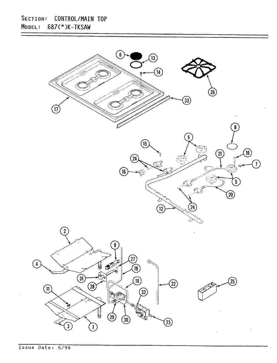 03 - CONTROL PANEL/TOP ASSY.