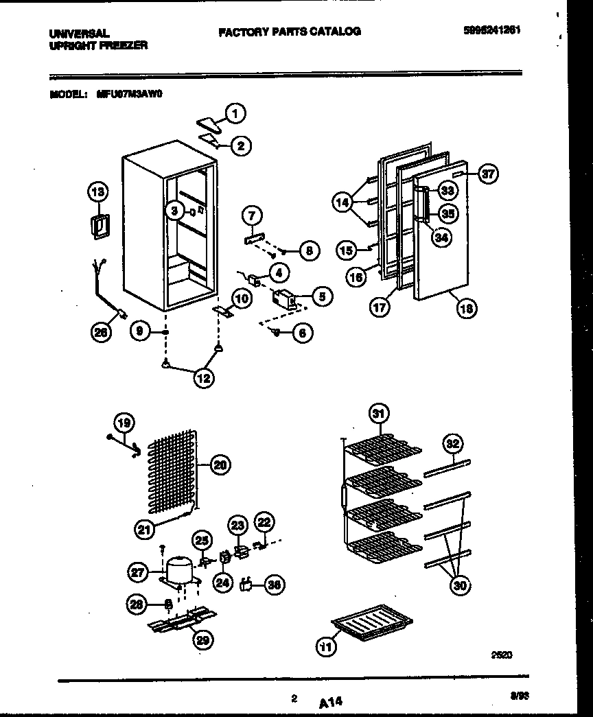 02 - UPRIGHT FREEZER PARTS