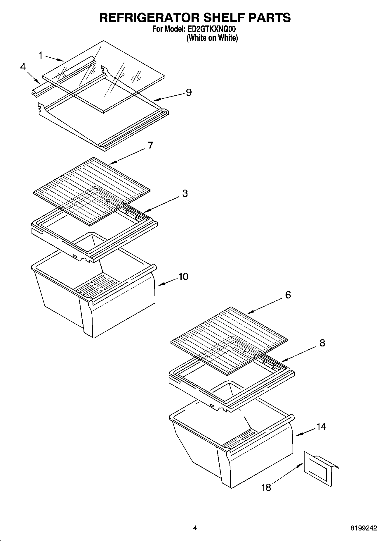 03 - REFRIGERATOR SHELF PARTS