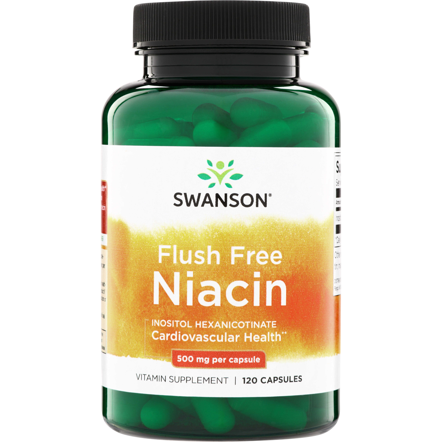 Swanson Vitamins Flush Free Niacin Vitamin | 500 mg | 120 Caps