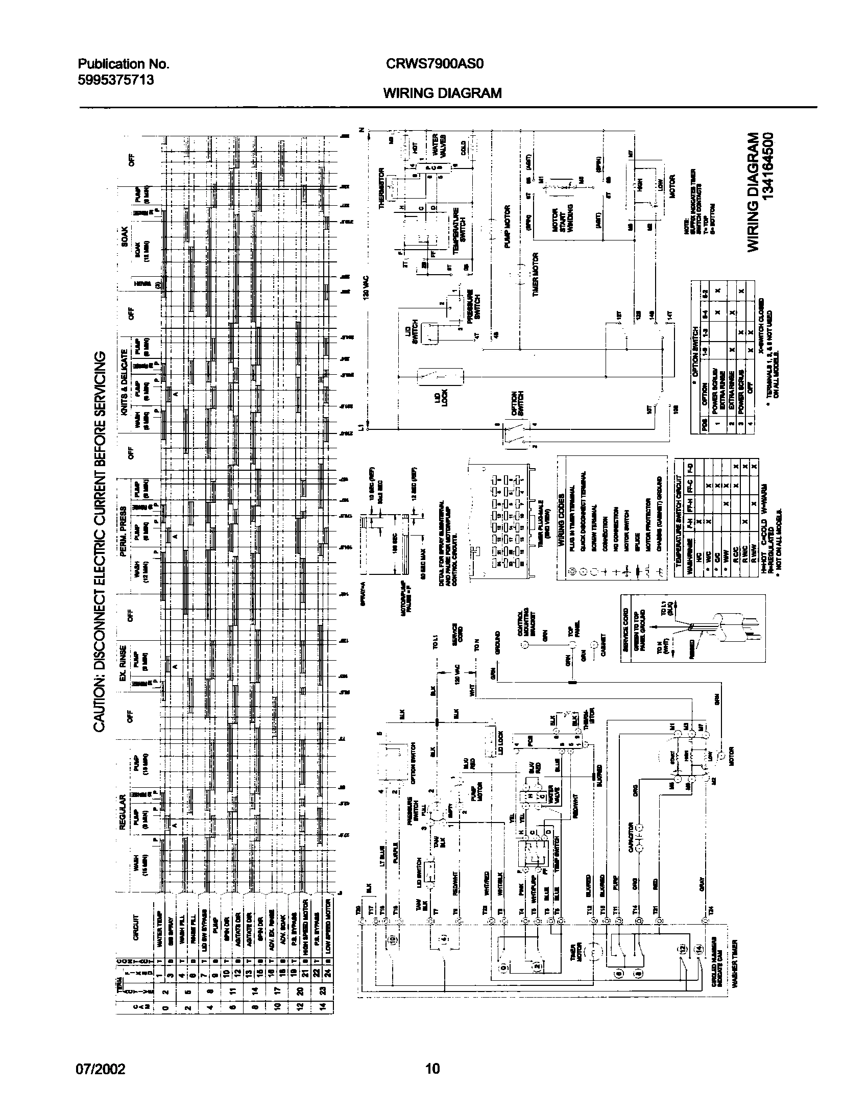10 - 134164500 WIRING DIAGRAM