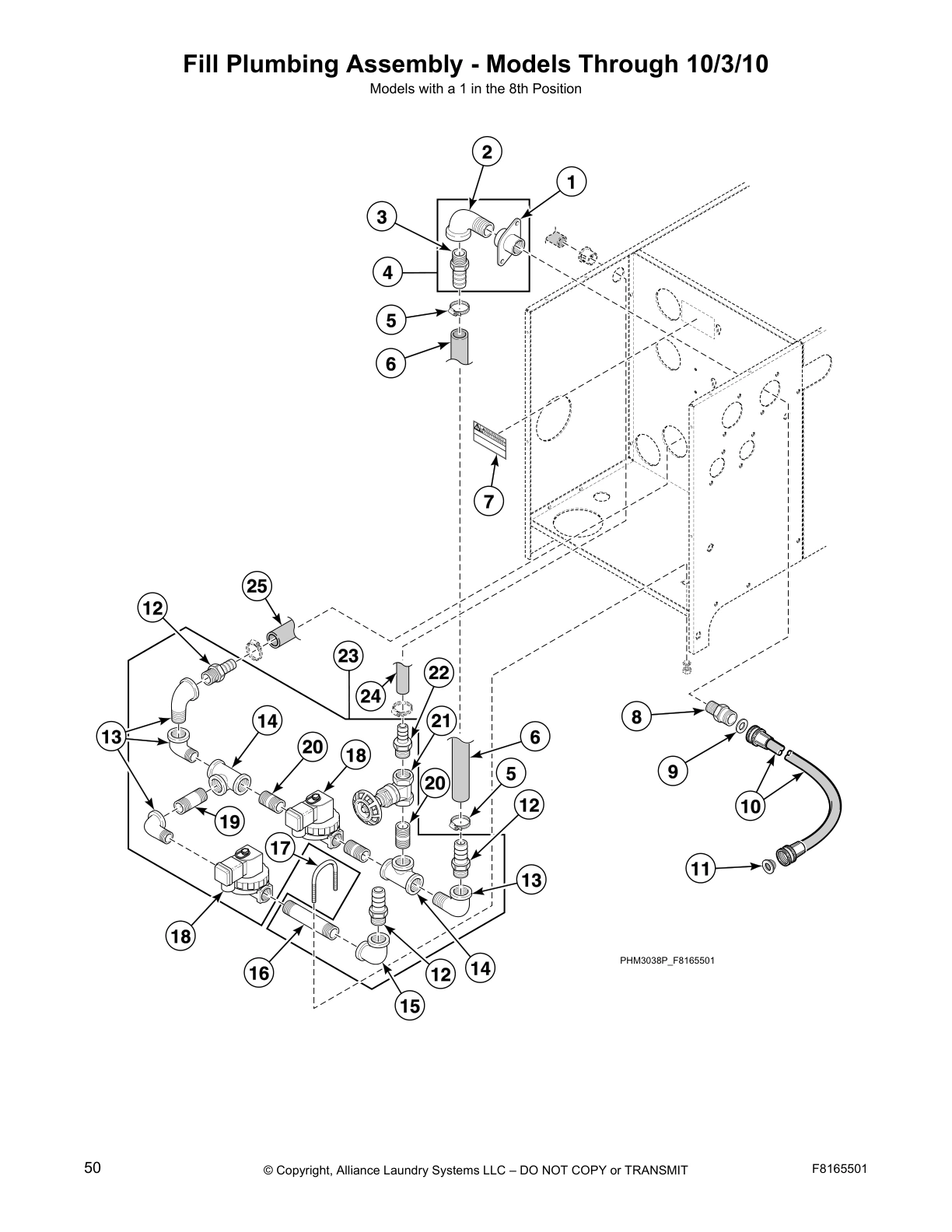Fill Plumbing Assembly - Models Through 10/3/10