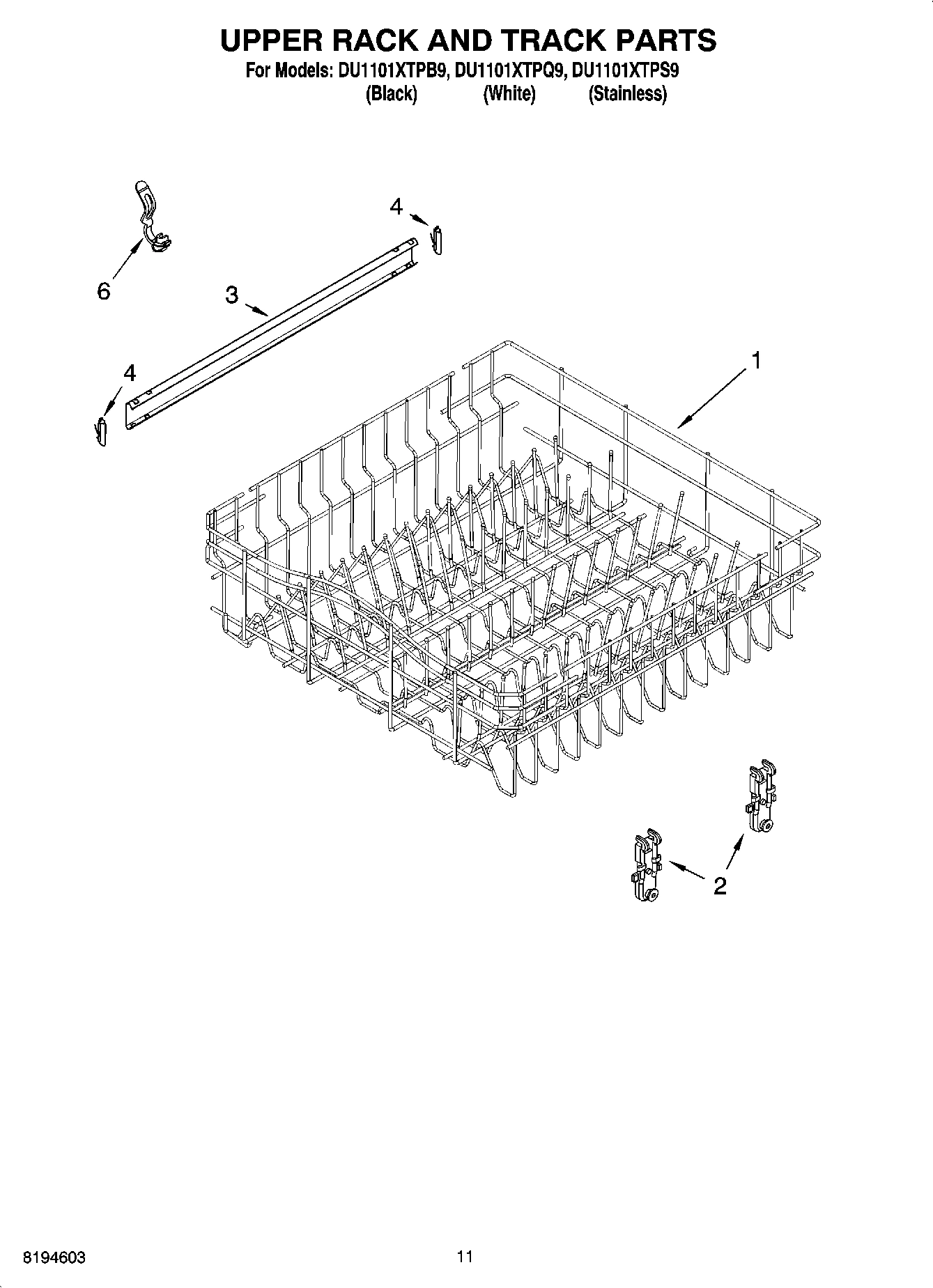 09 - UPPER RACK AND TRACK PARTS