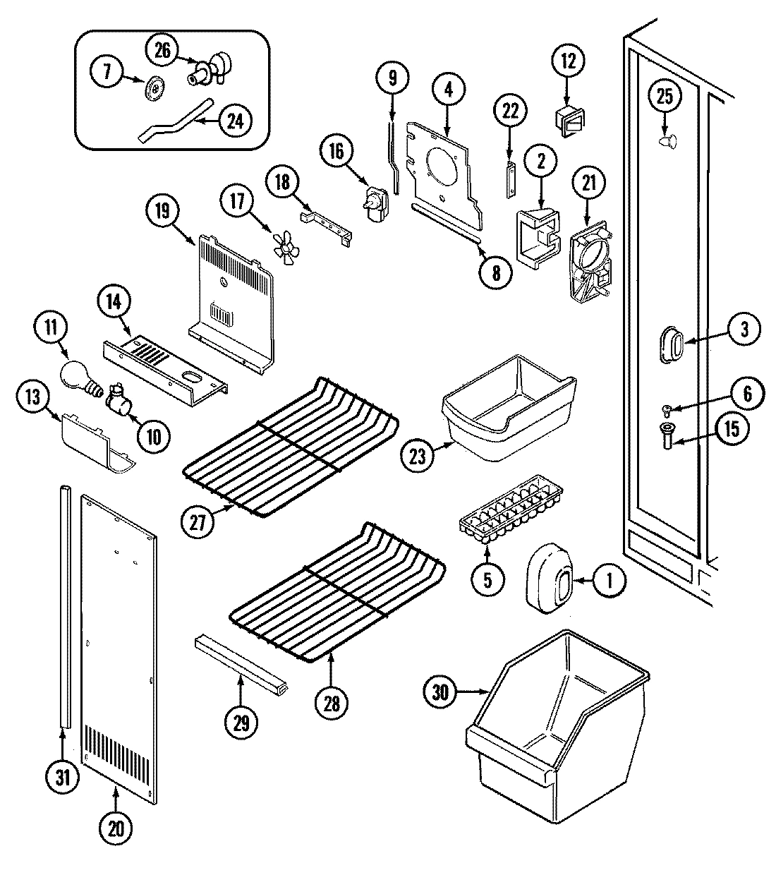 01 - FREEZER COMPARTMENT