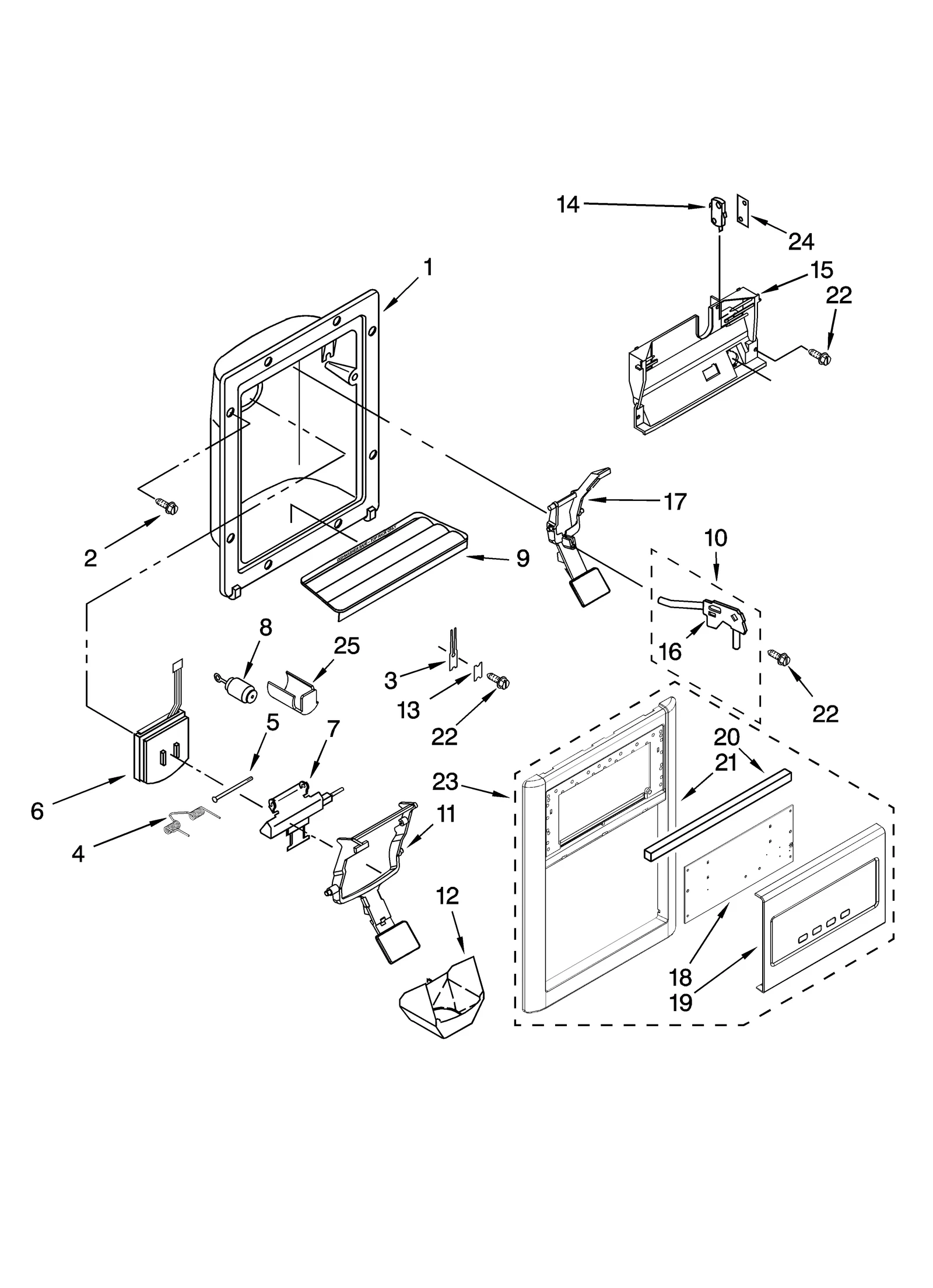 DISPENSER FRONT PARTS
