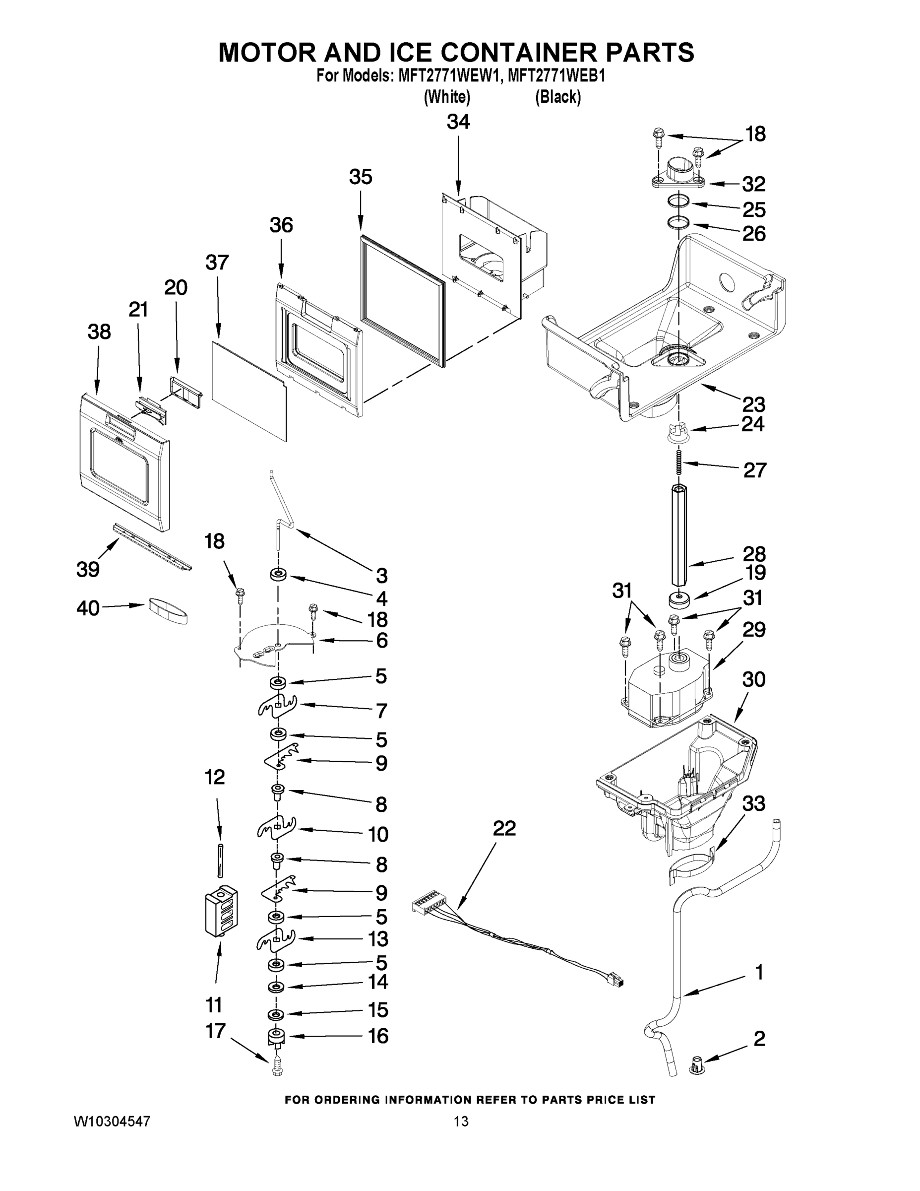 07 - MOTOR AND ICE CONTAINER PARTS