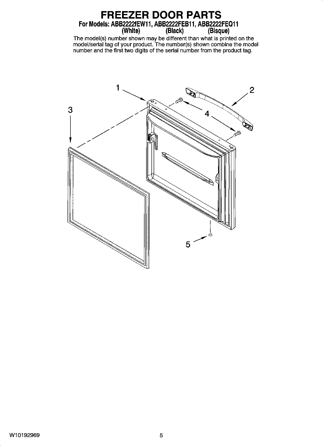 03 - FREEZER DOOR PARTS