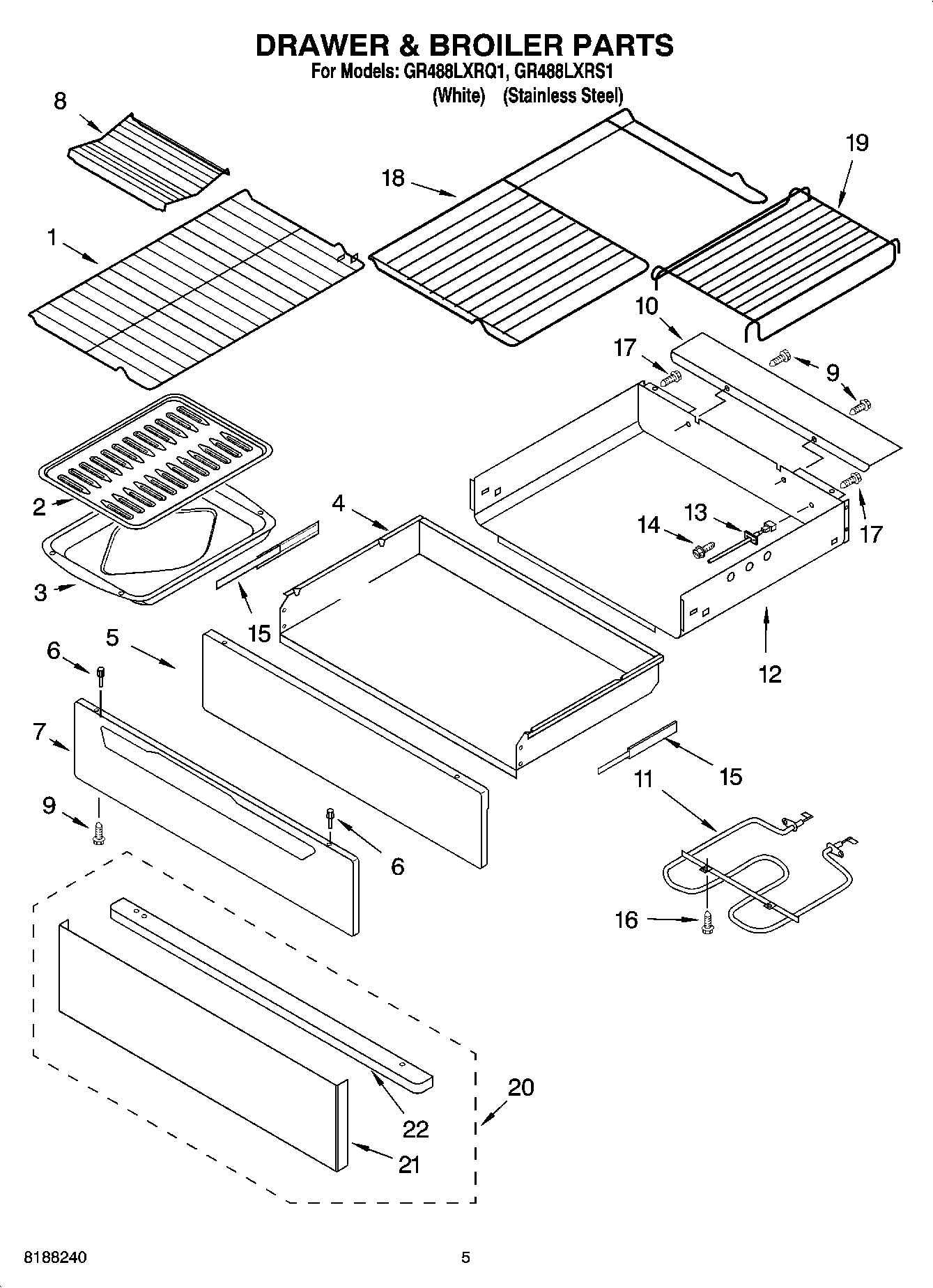 04 - DRAWER & BROILER PARTS