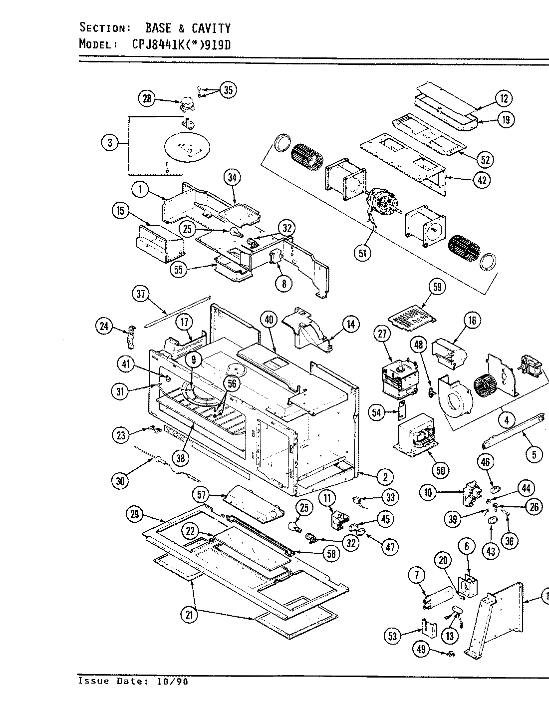 01 - BASE & CAVITY (MICROWAVE)