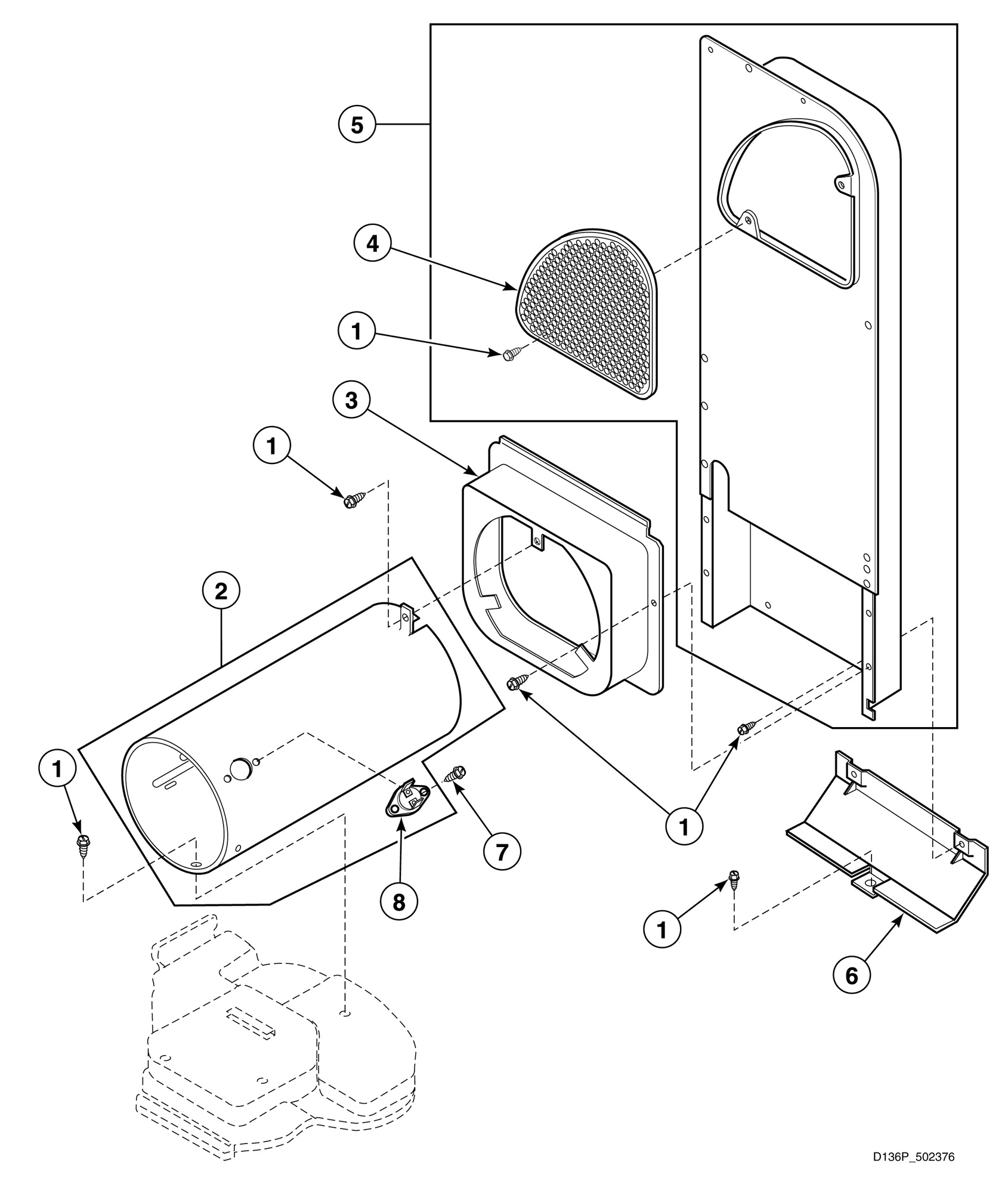 Heater Duct Assembly - Gas Models