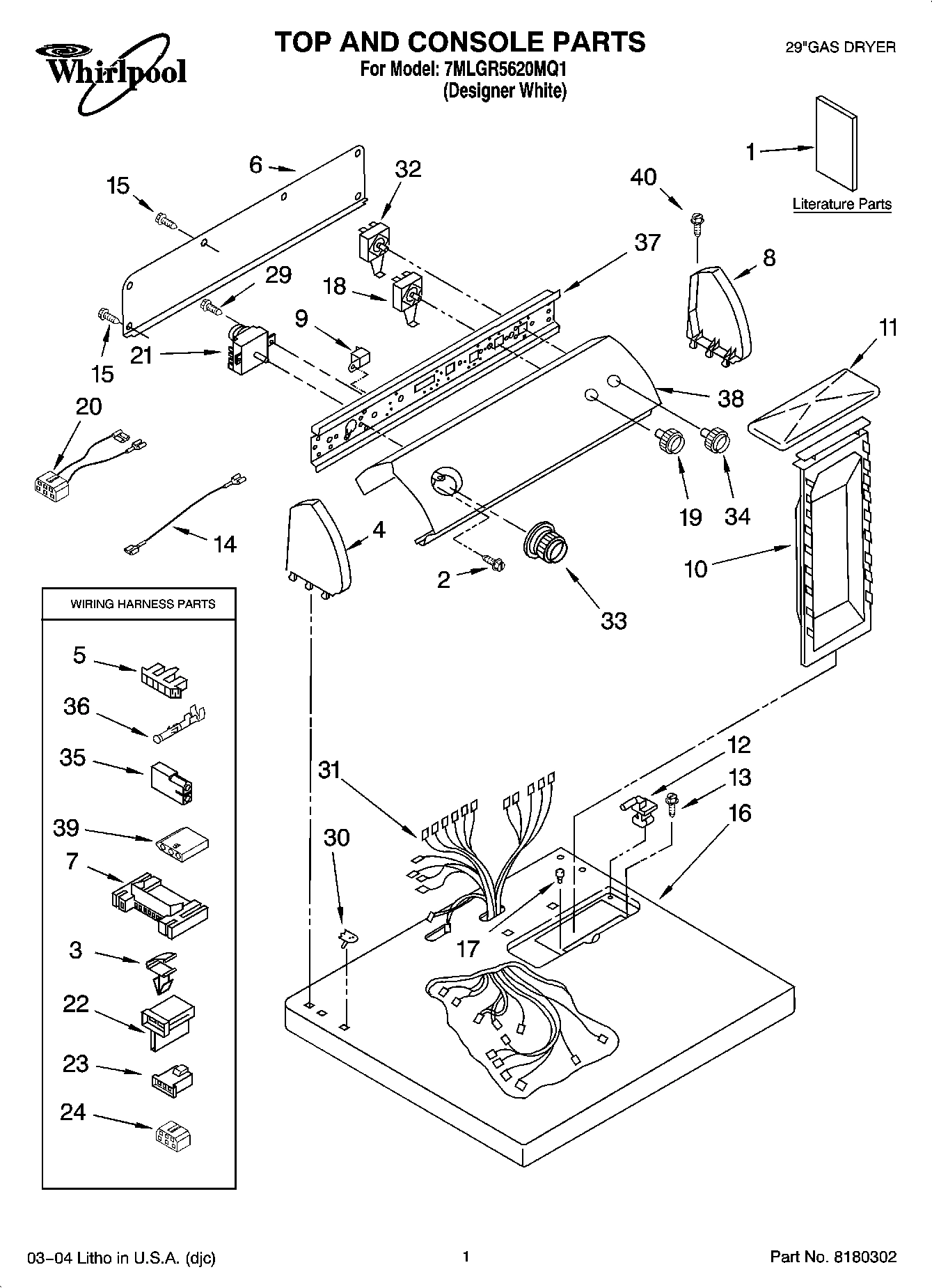 01 - TOP AND CONSOLE PARTS
