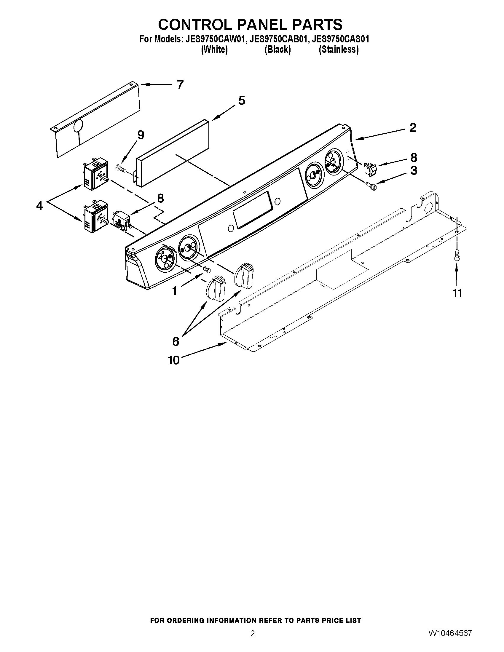 02 - CONTROL PANEL PARTS