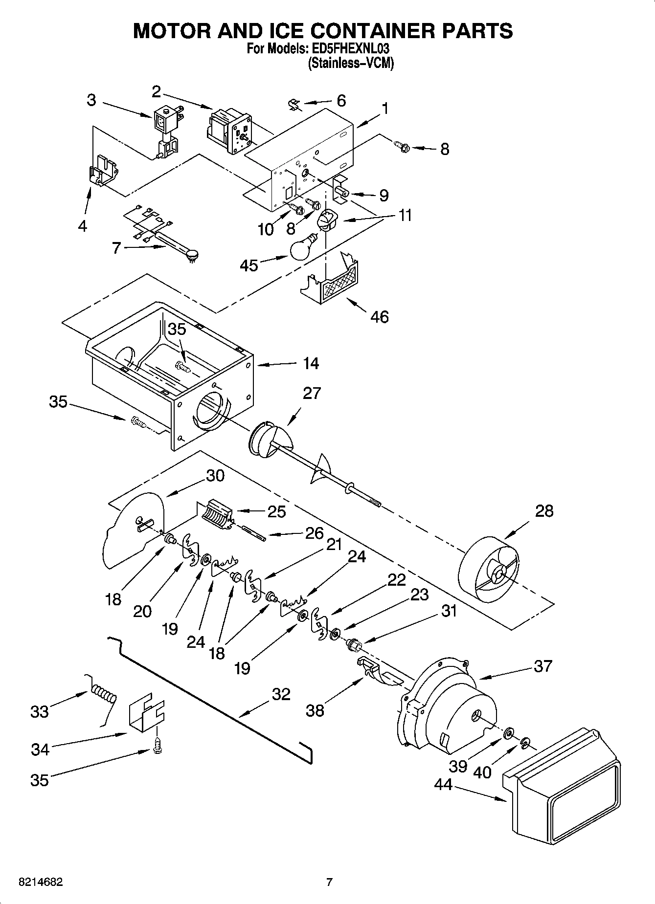 05 - MOTOR AND ICE CONTAINER PARTS
