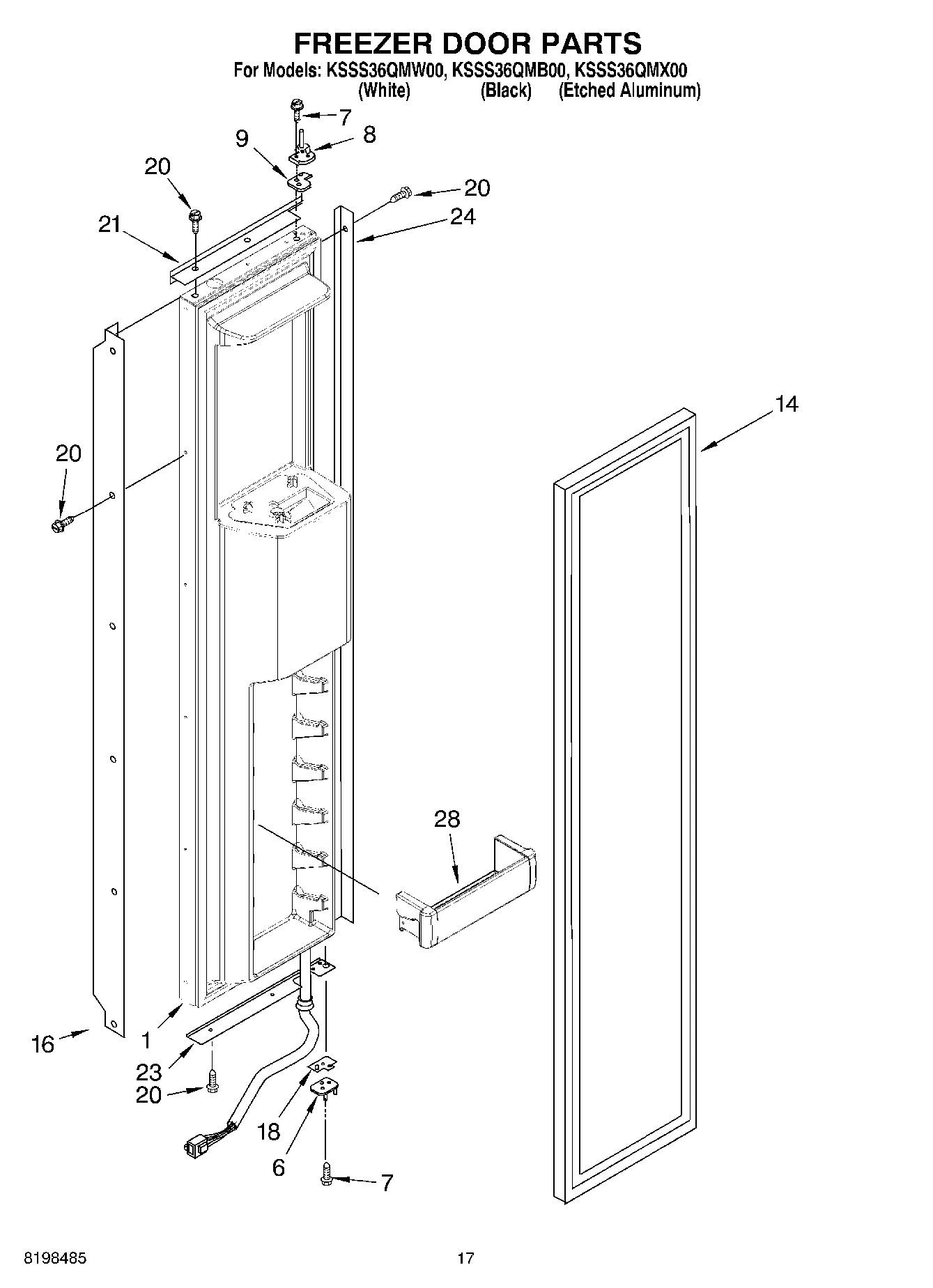 11 - FREEZER DOOR PARTS
