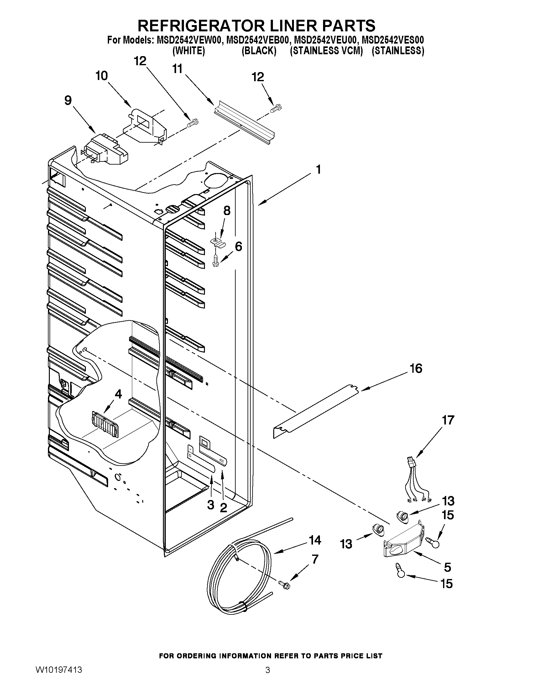 02 - REFRIGERATOR LINER PARTS