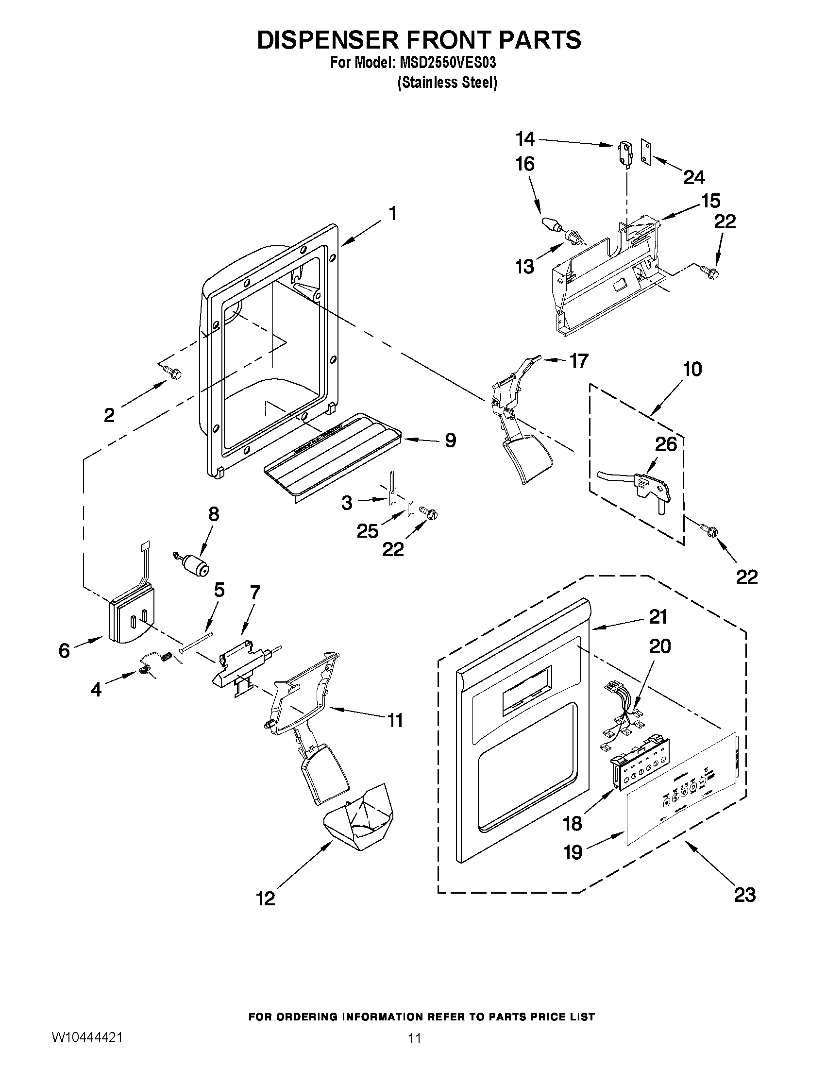 07 - DISPENSER FRONT PARTS