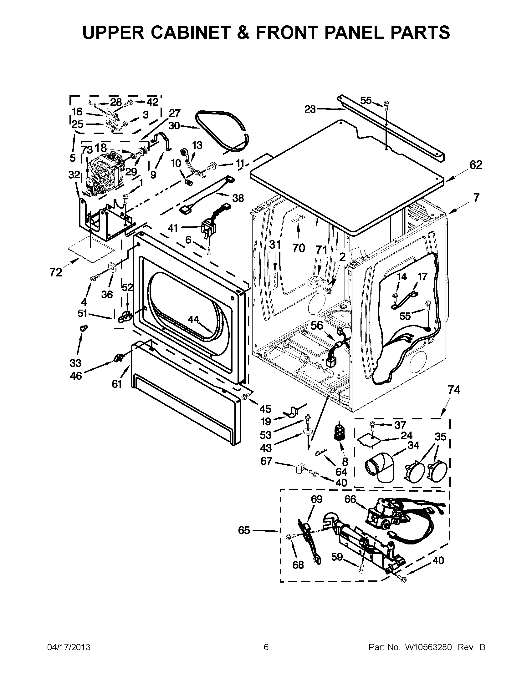 03 - UPPER CABINET & FRONT PANEL PARTS
