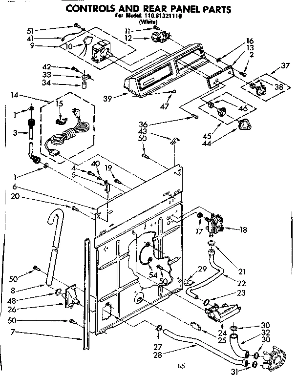 CONTROLS AND REAR PANEL PARTS