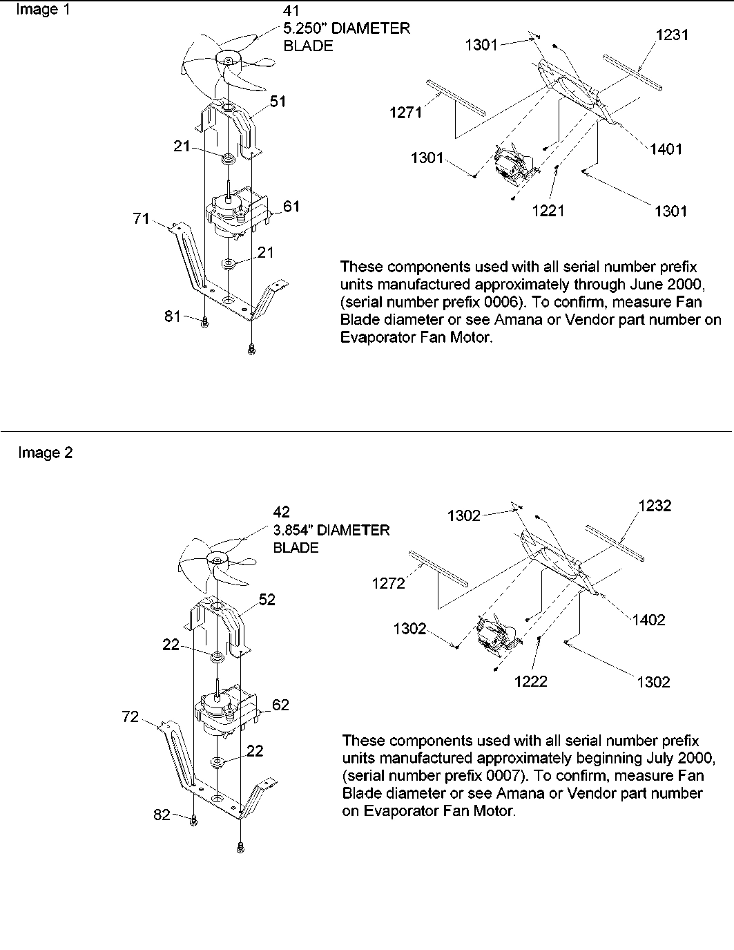 05 - Evaporator Fan Shroud & Motor Assemblies