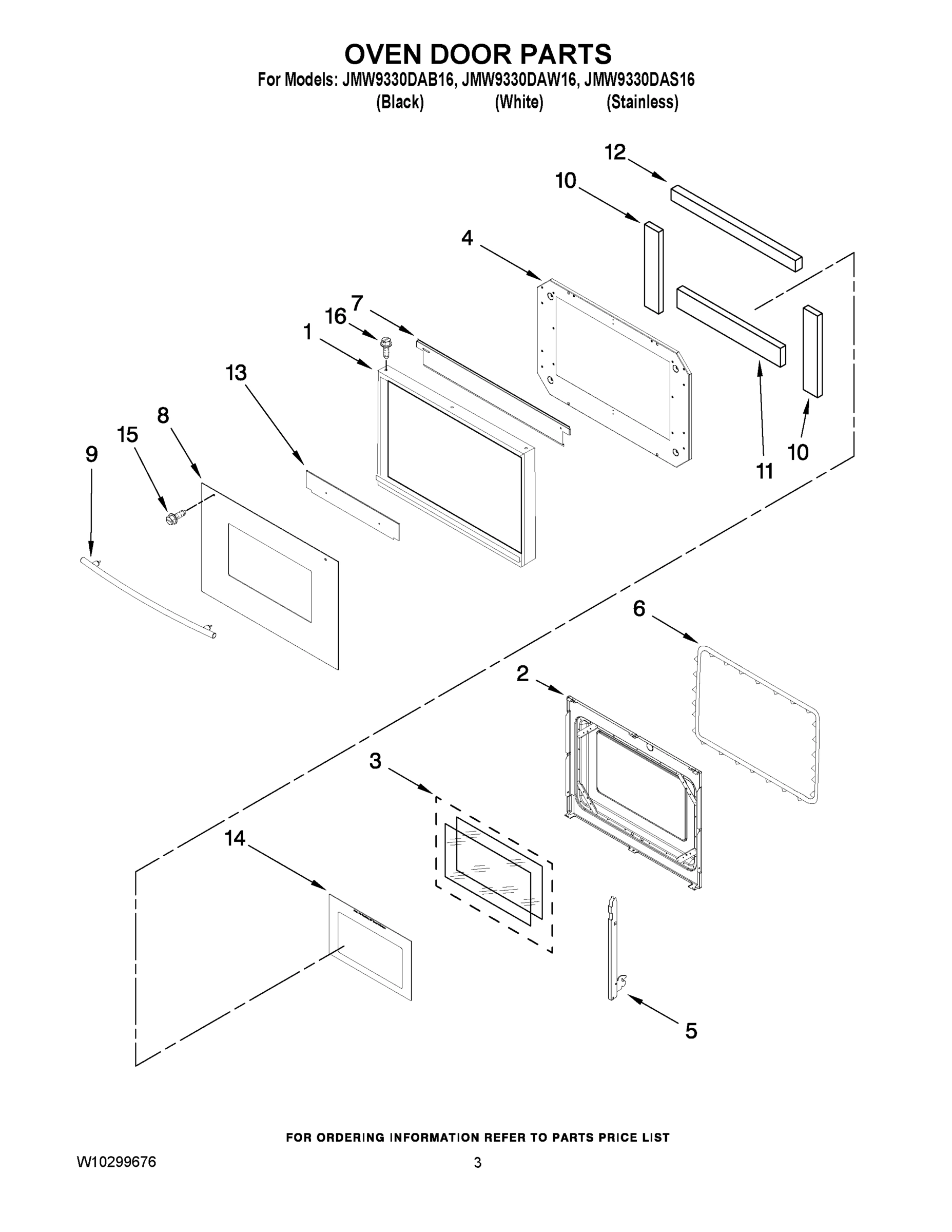 02 - OVEN DOOR PARTS