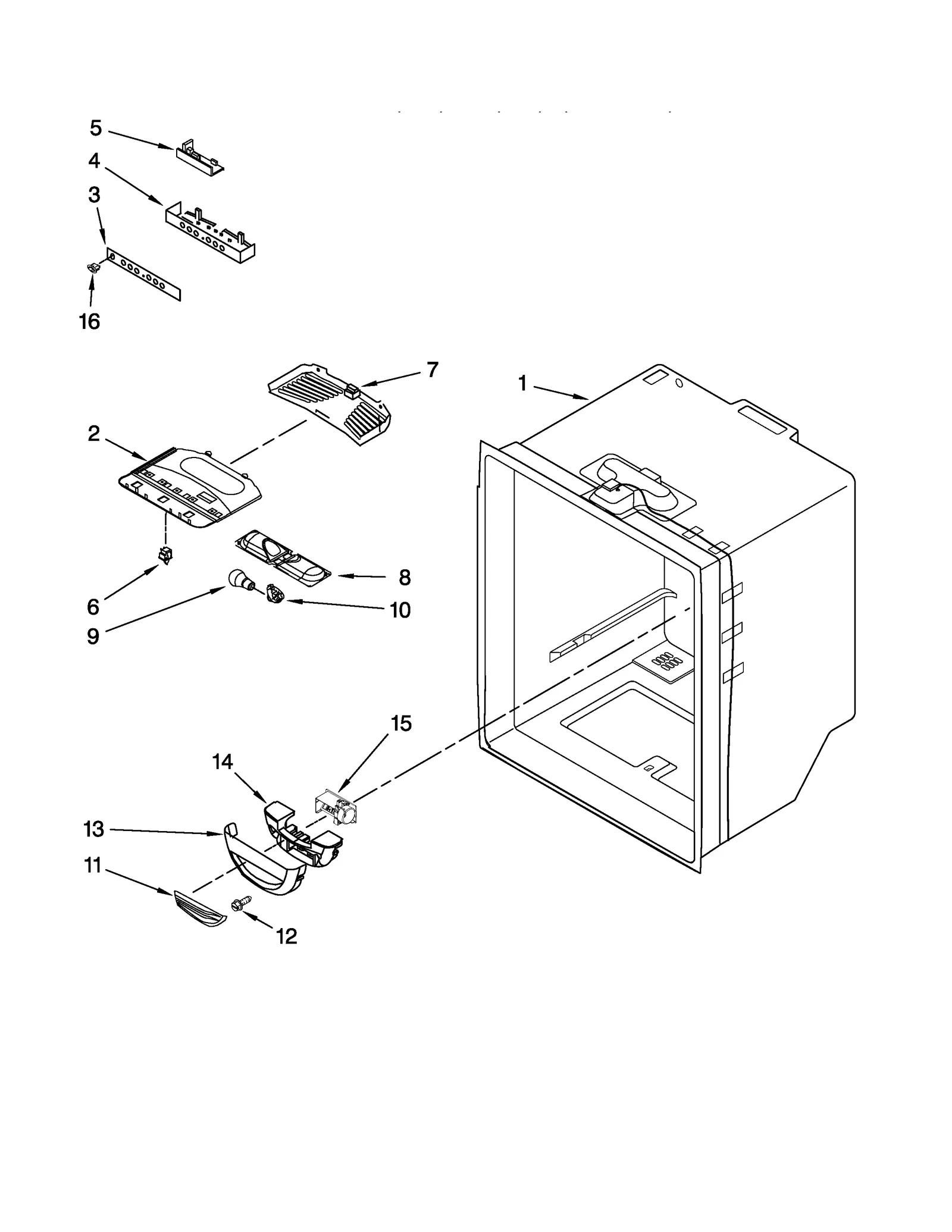 REFRIGERATOR LINER PARTS