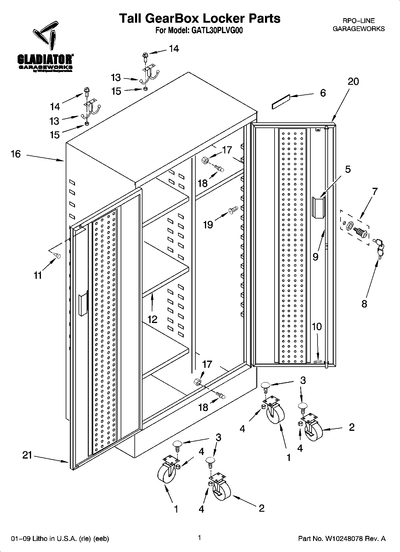 01 - Tall GearBox Locker Parts