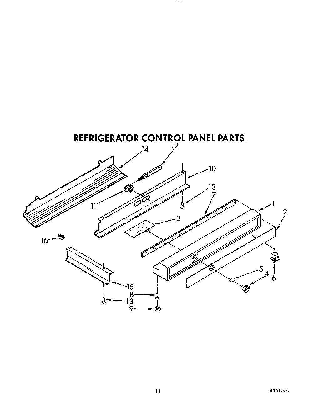 10 - REFRIGERATOR CONTROL PANEL
