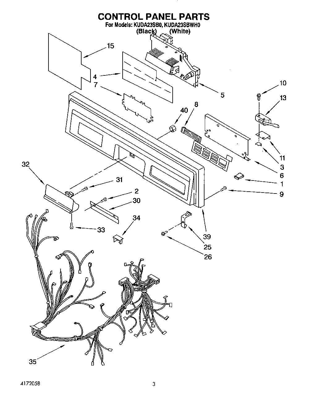03 - CONTROL PANEL, LIT/OPTIONAL